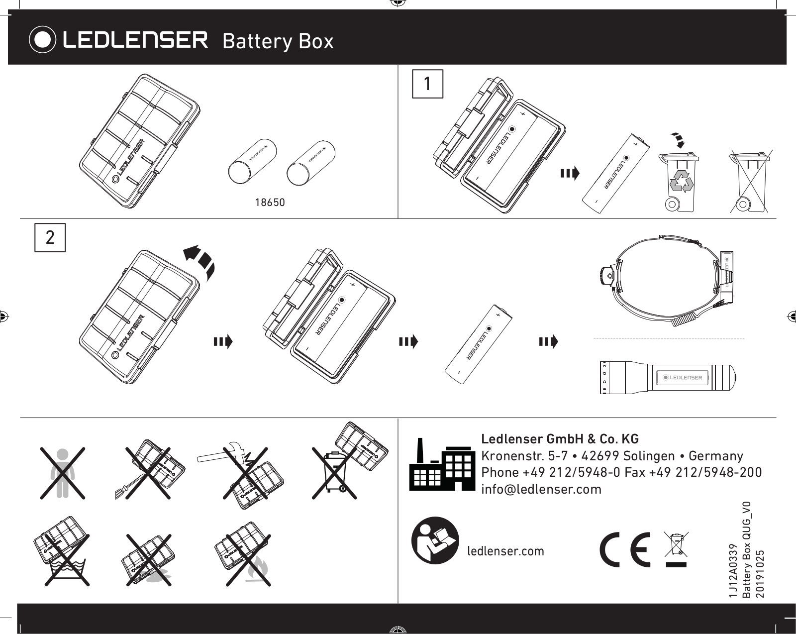 Ledlenser Battery Box User guide