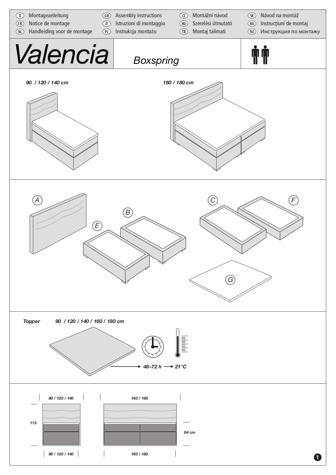 INOSIGN VALENCIA Assembly instructions