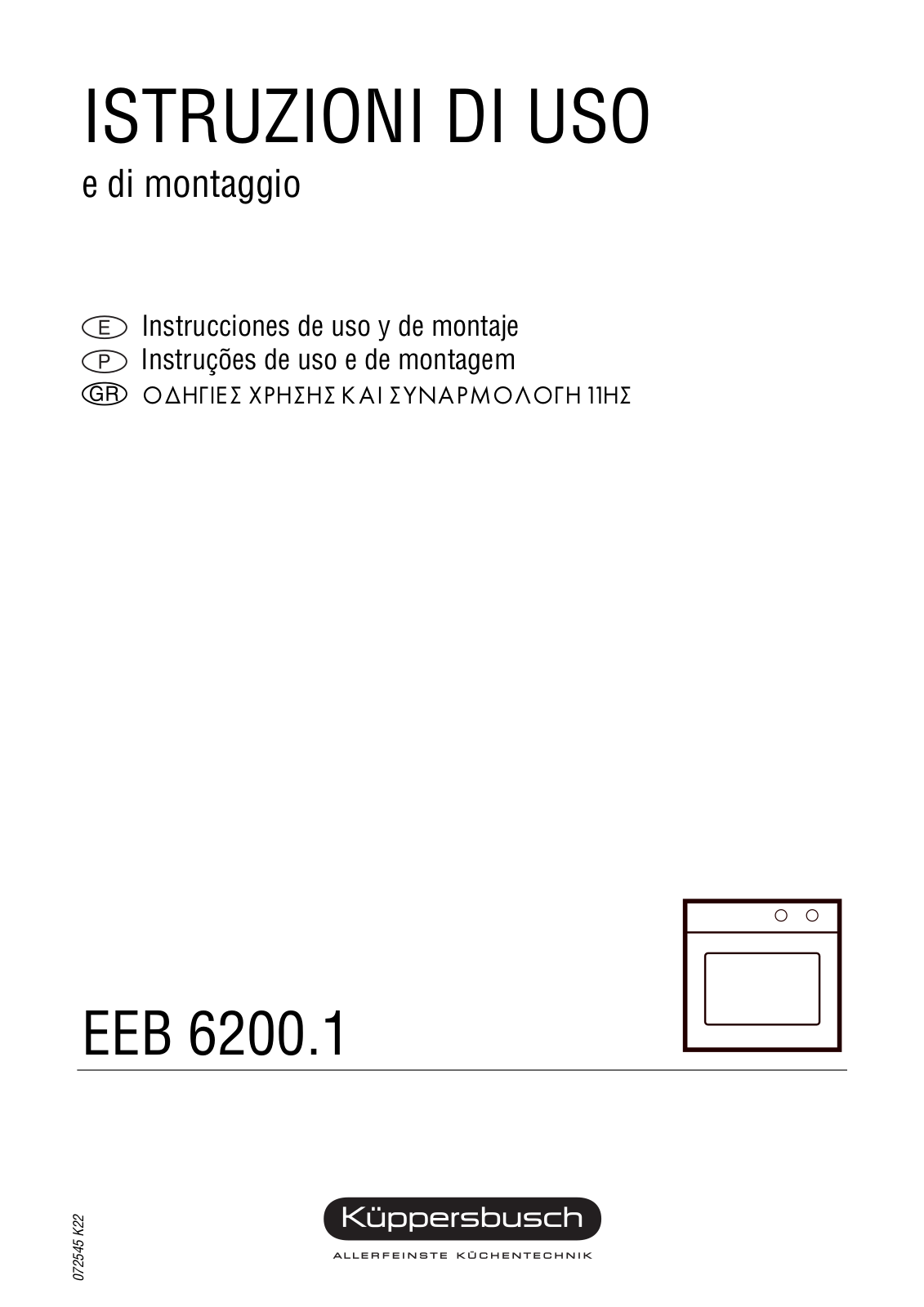 Kuppersbusch EEB 6200.1 Instruction Manual