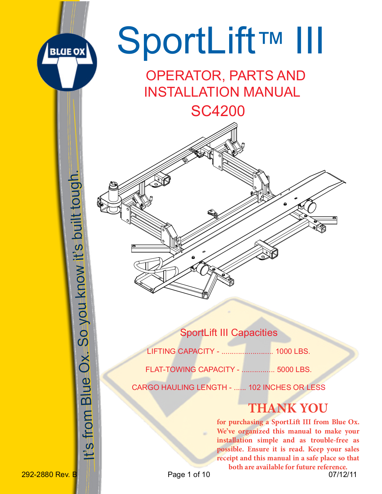 Blue Ox SC4200 User Manual