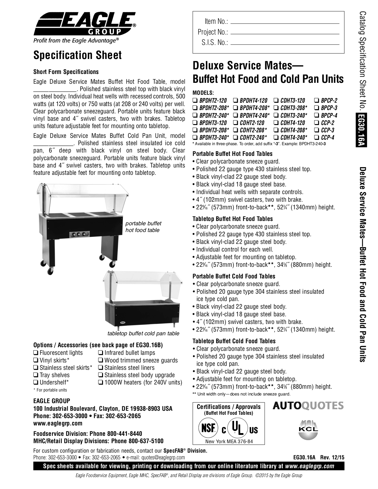 Eagle BPCP-3 User Manual