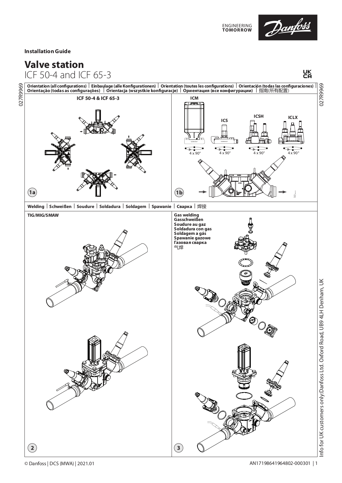 Danfoss ICF 50-4, ICF 65-3 Installation guide