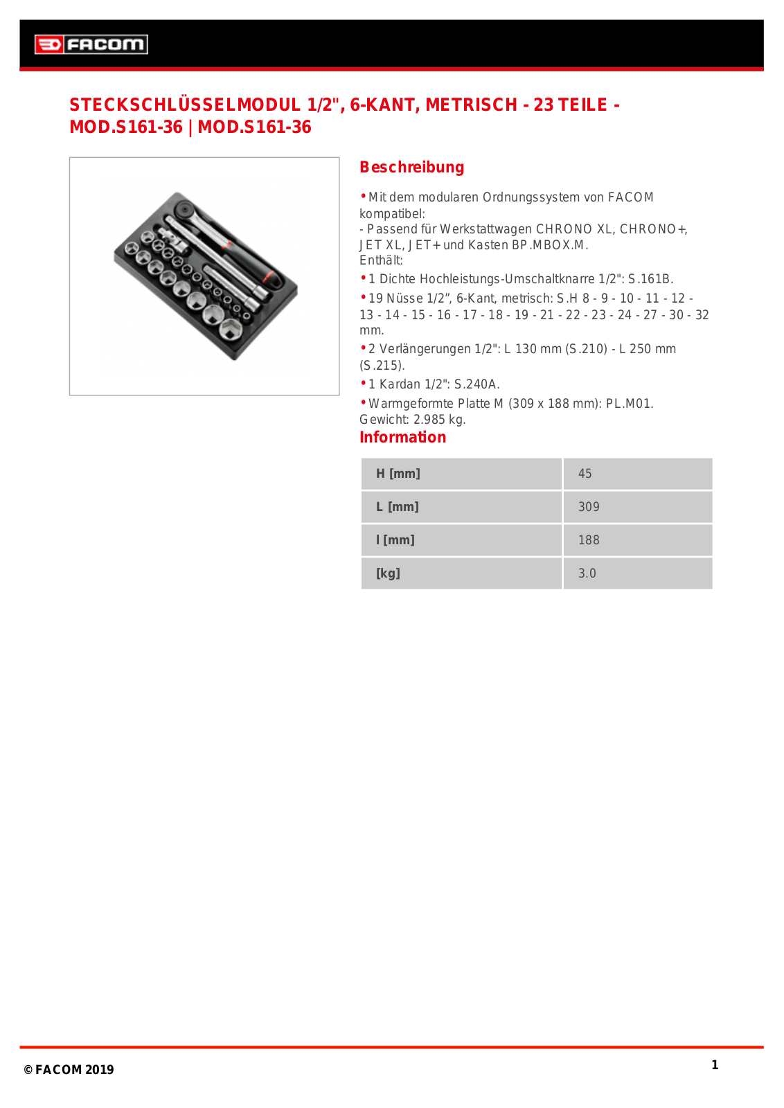 Facom MOD.S.161 Service Manual