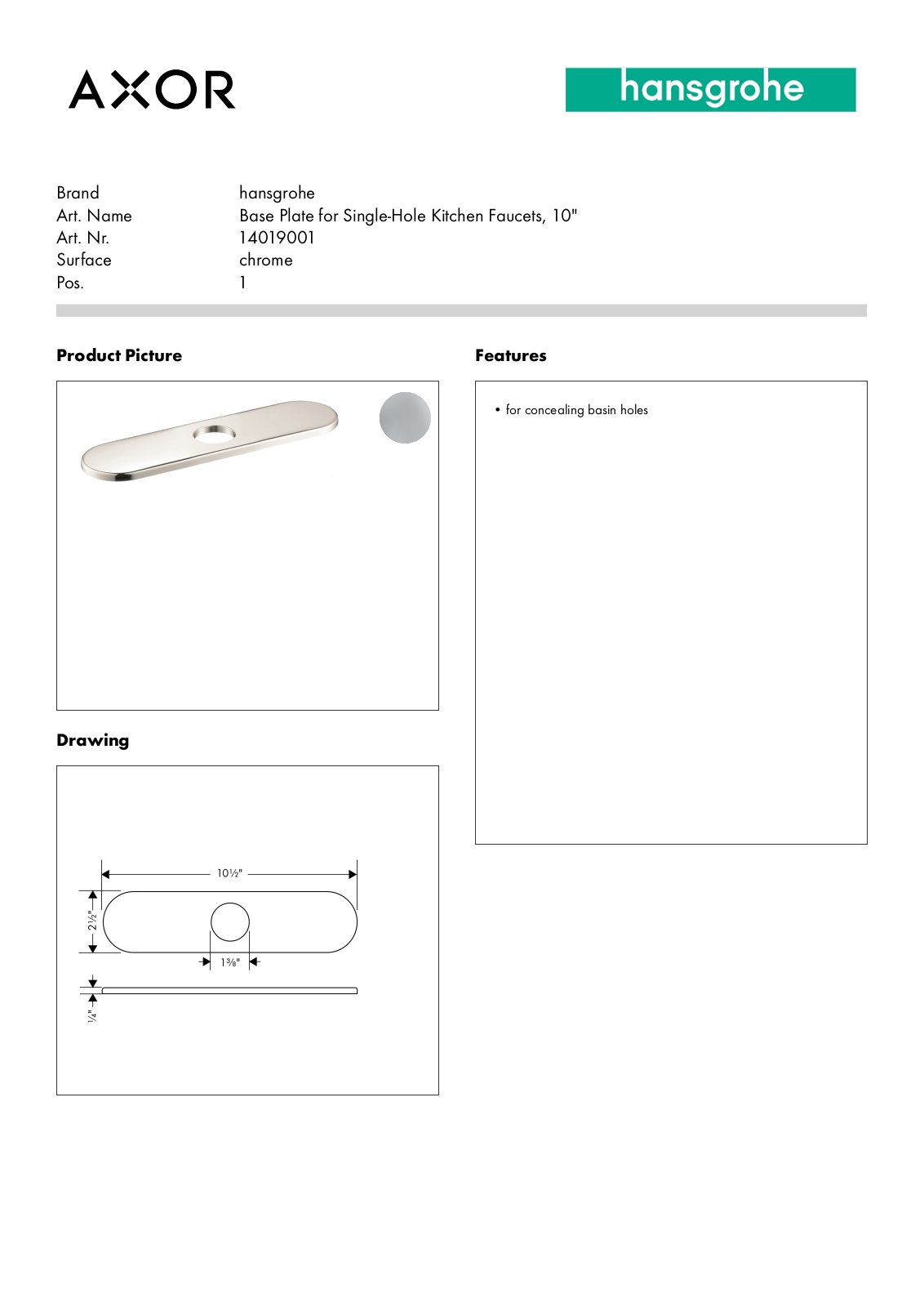 Hansgrohe GCDC2067 Specifications - ManualMachine.com