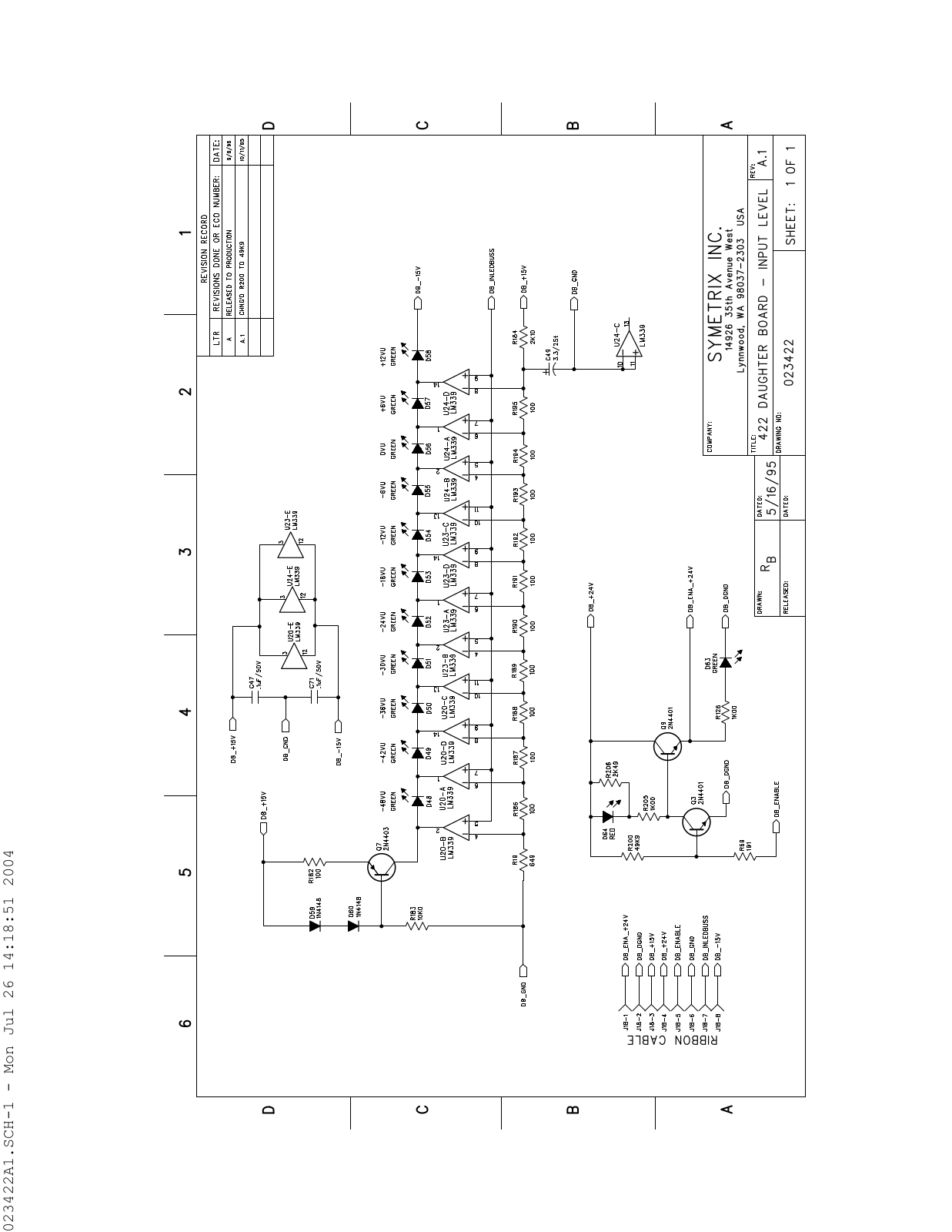 Symetrix 422, 2A01 Schematic