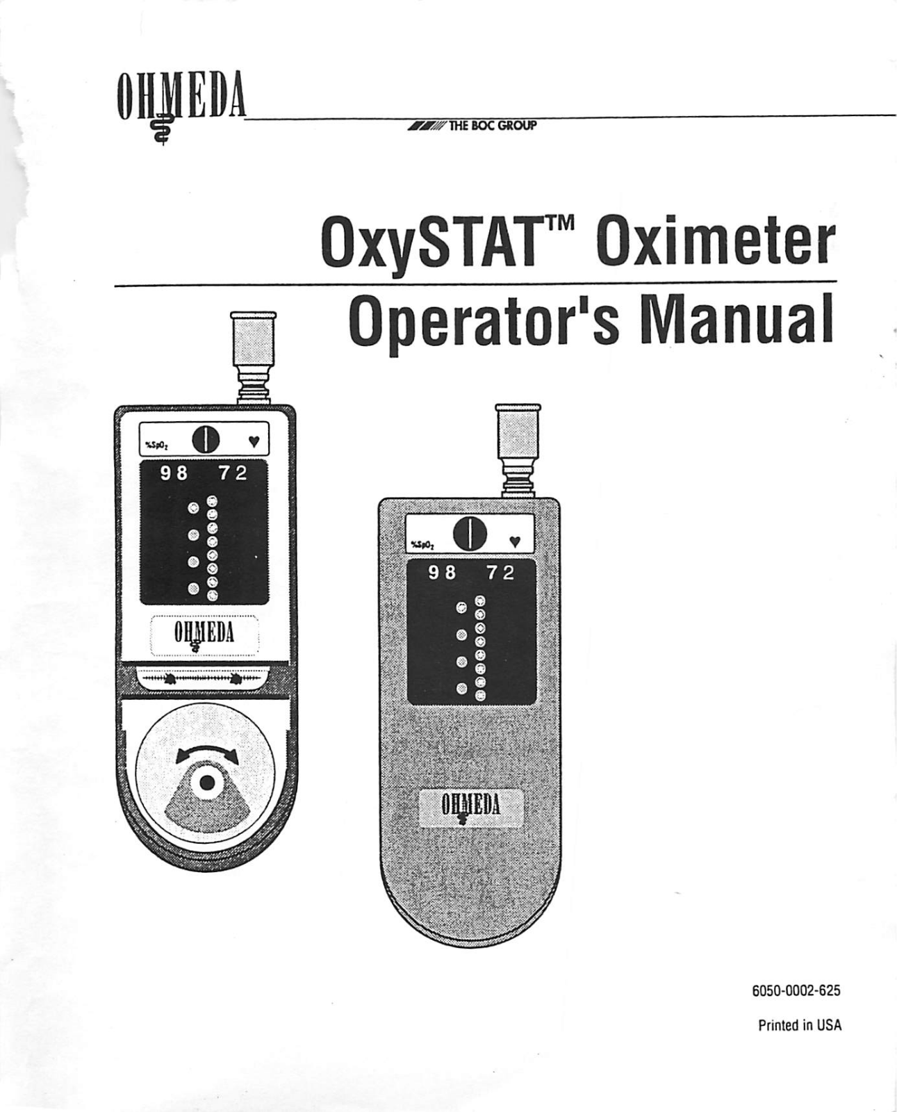 Ohmeda OxySTAT User manual