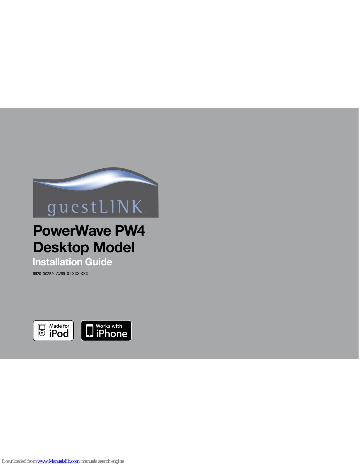 guestLink powerwave pw4 Installation Manual