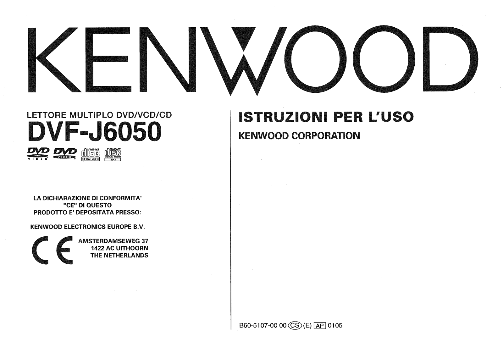 Kenwood DVF-J6050 User Manual