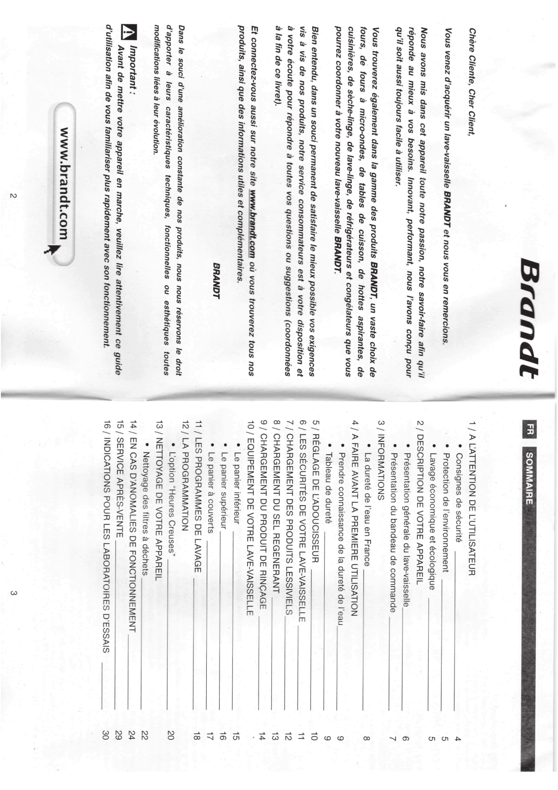 BRANDT VH1200J User Manual