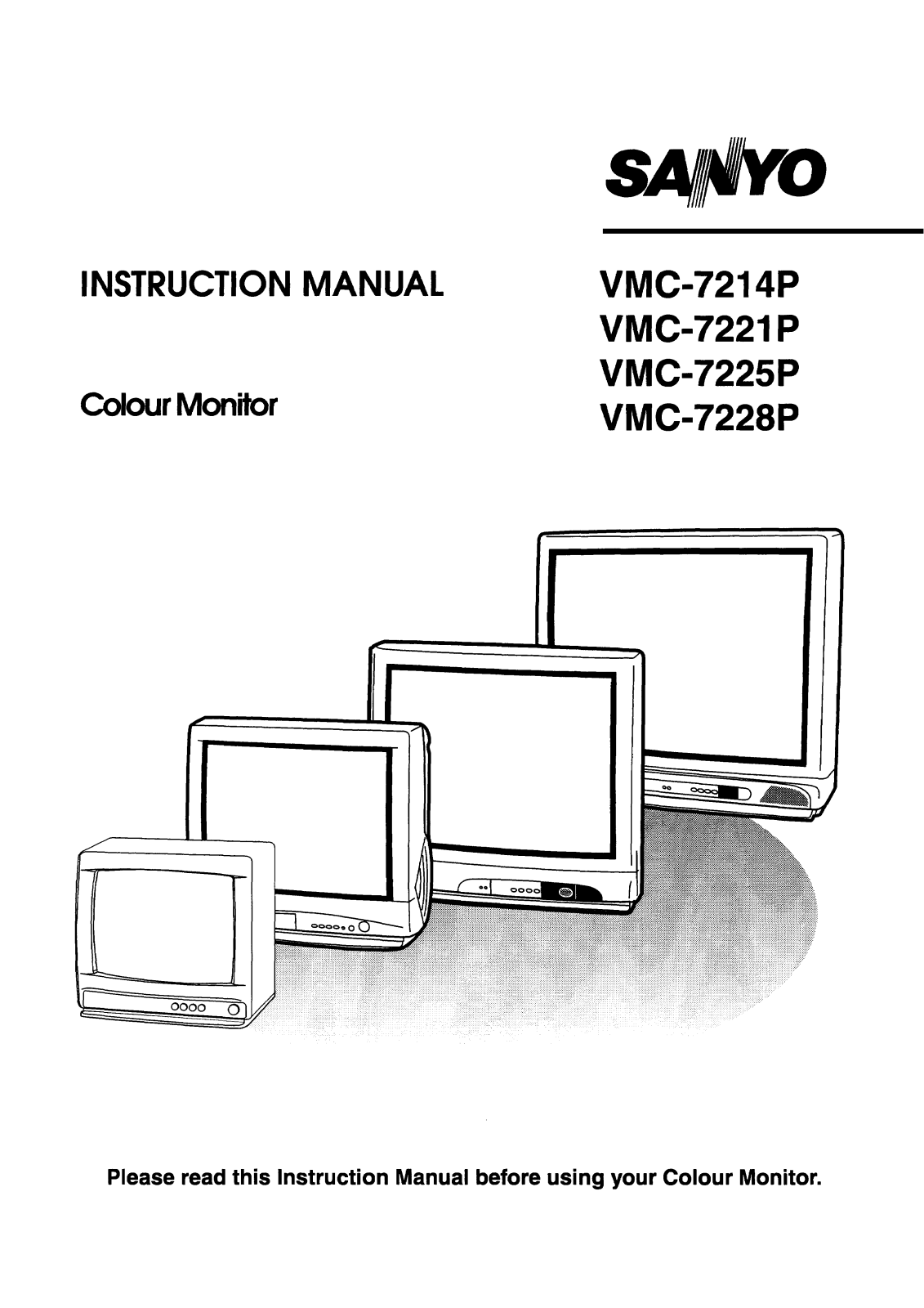 Sanyo VMC-7214P, VMC-7221P, VMC-7225P, VMC-7228P Instruction Manual