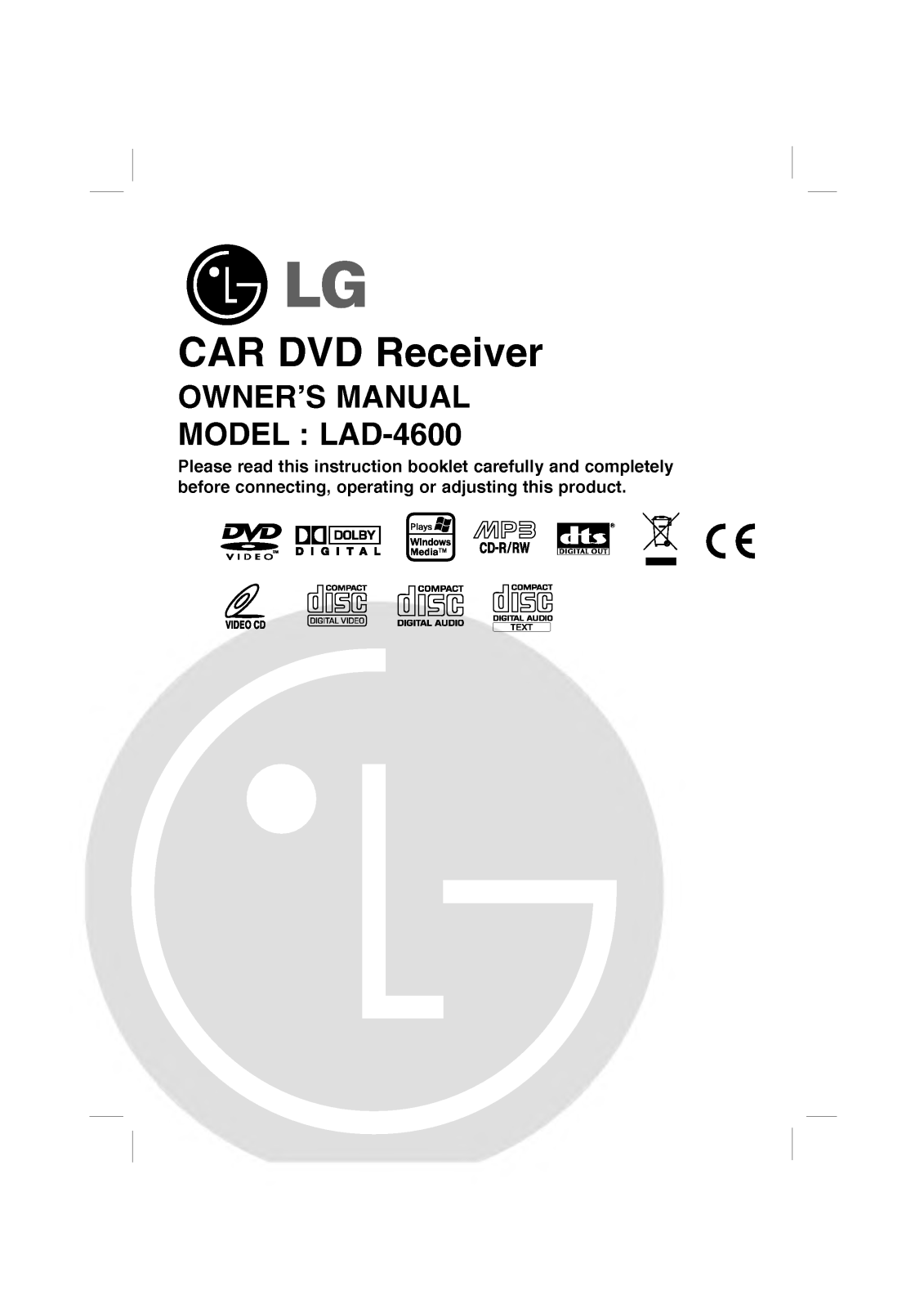 LG LAD-4600 User Manual