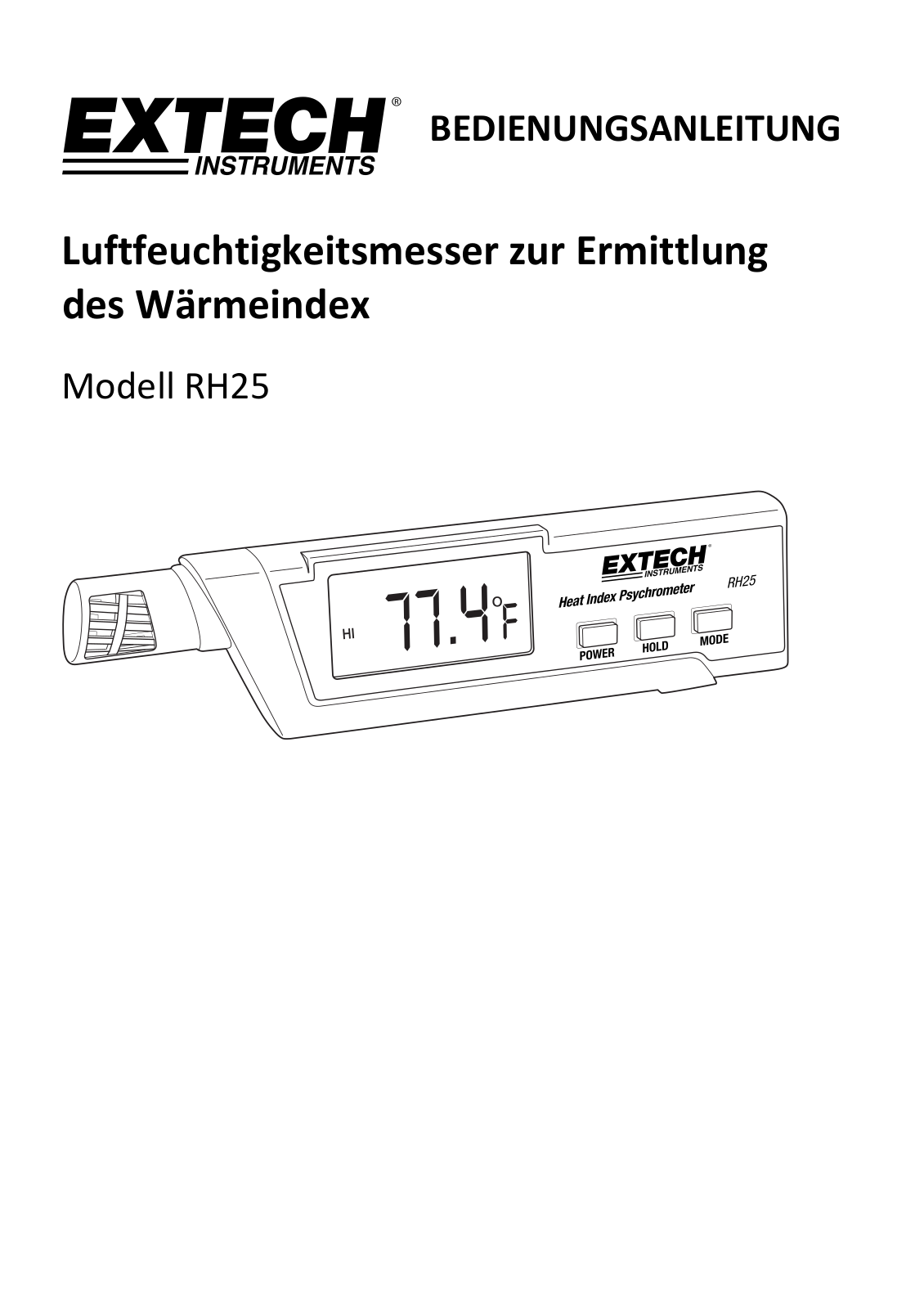 Extech RH25 User guide