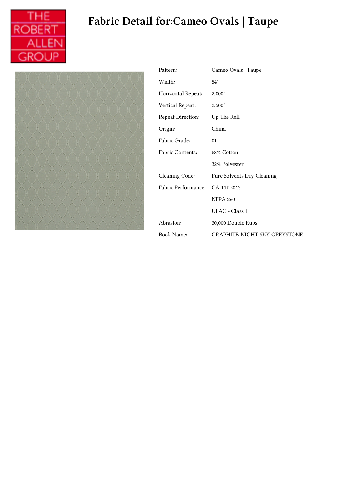 Robert Allen RALF1815 Specifications - ManualMachine.com
