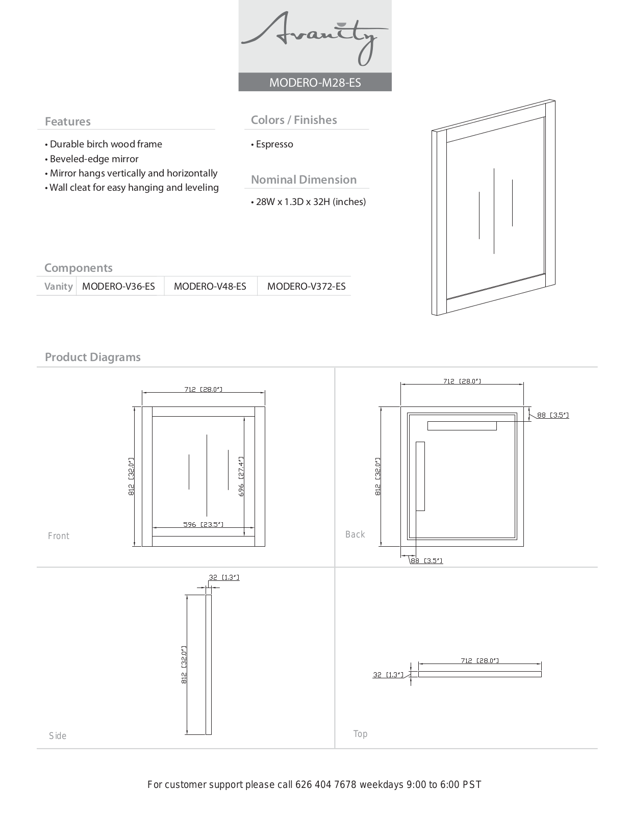 Joss & Main W003646506 Specification sheet - ManualMachine.com