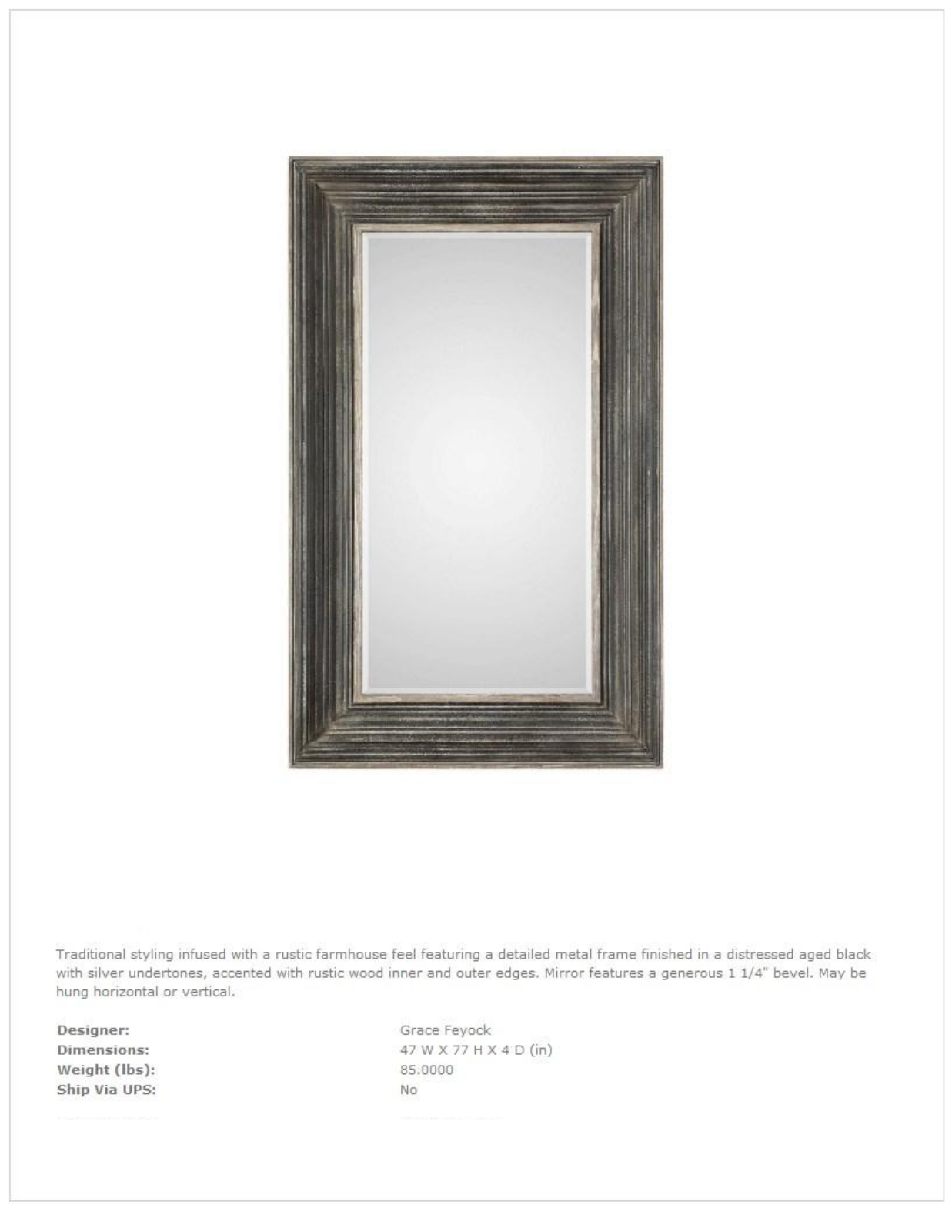 Uttermost W001411935 Specifications - ManualMachine.com
