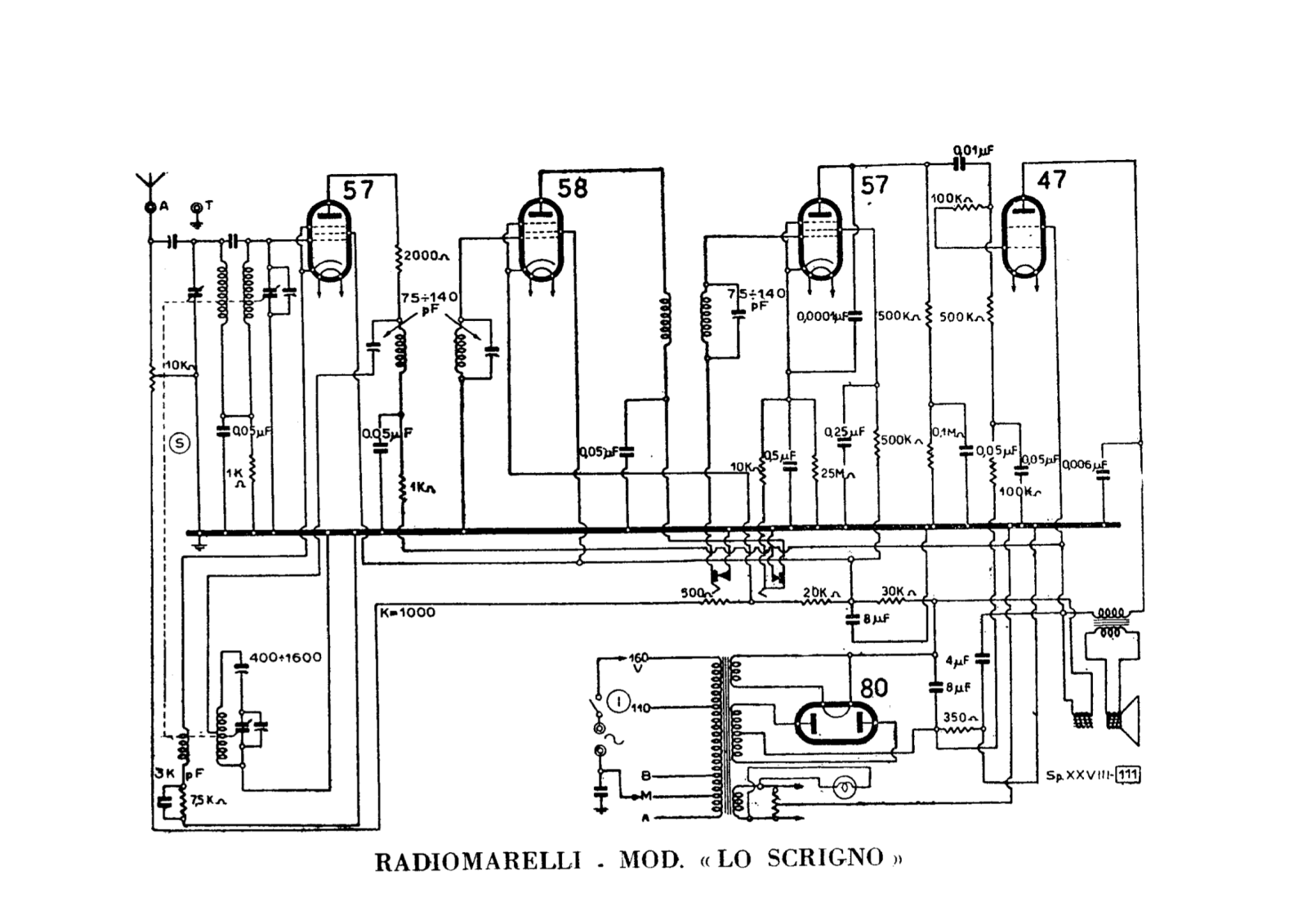 Radiomarelli scrigno 2 schematic