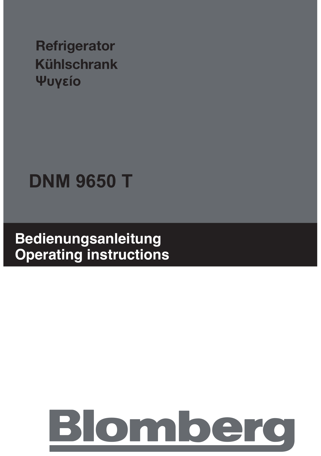 Blomberg ZEPHAIRE-200-G User Manual