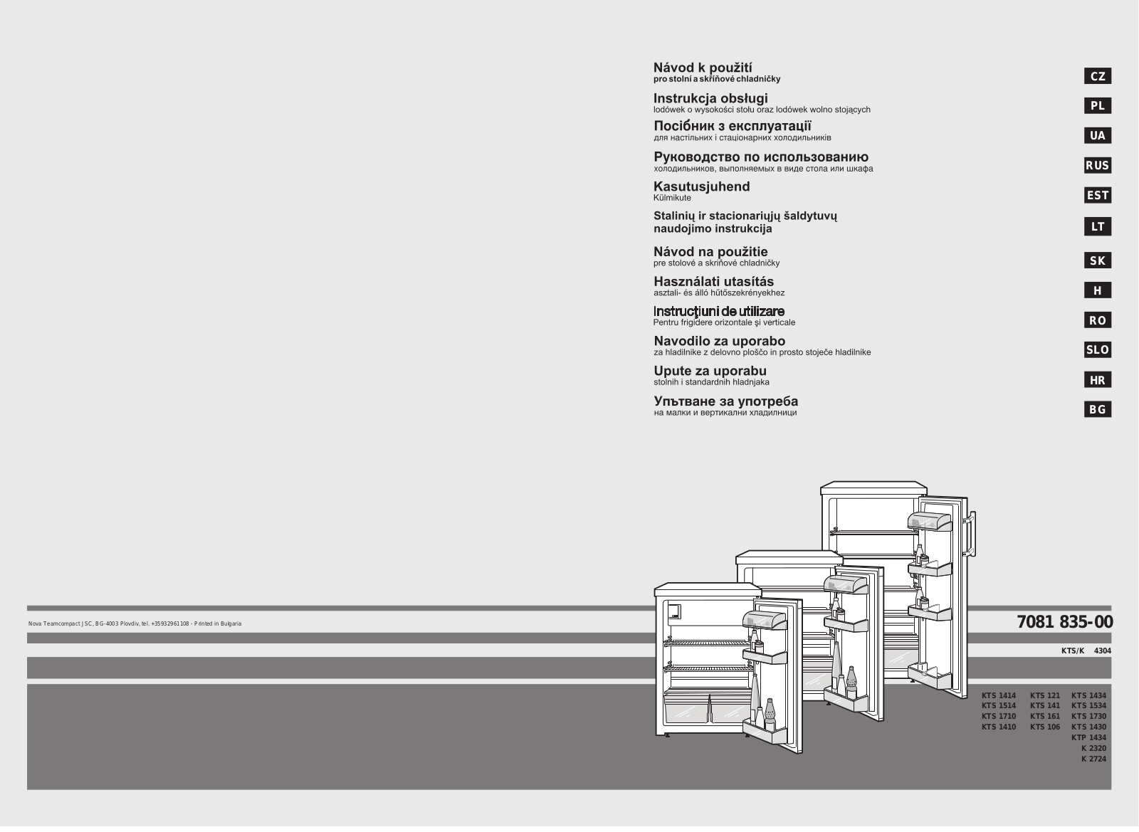 Liebherr KTS a 1414 User Manual