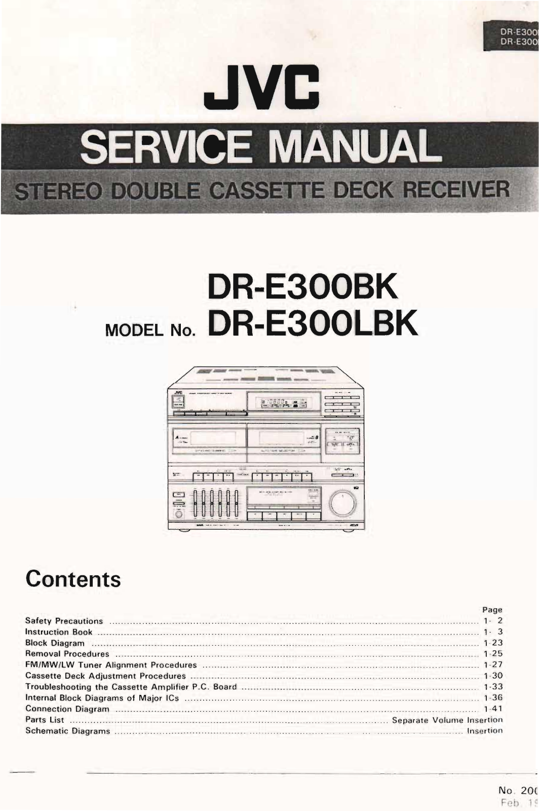 Jvc DR-E300-LBK Service Manual