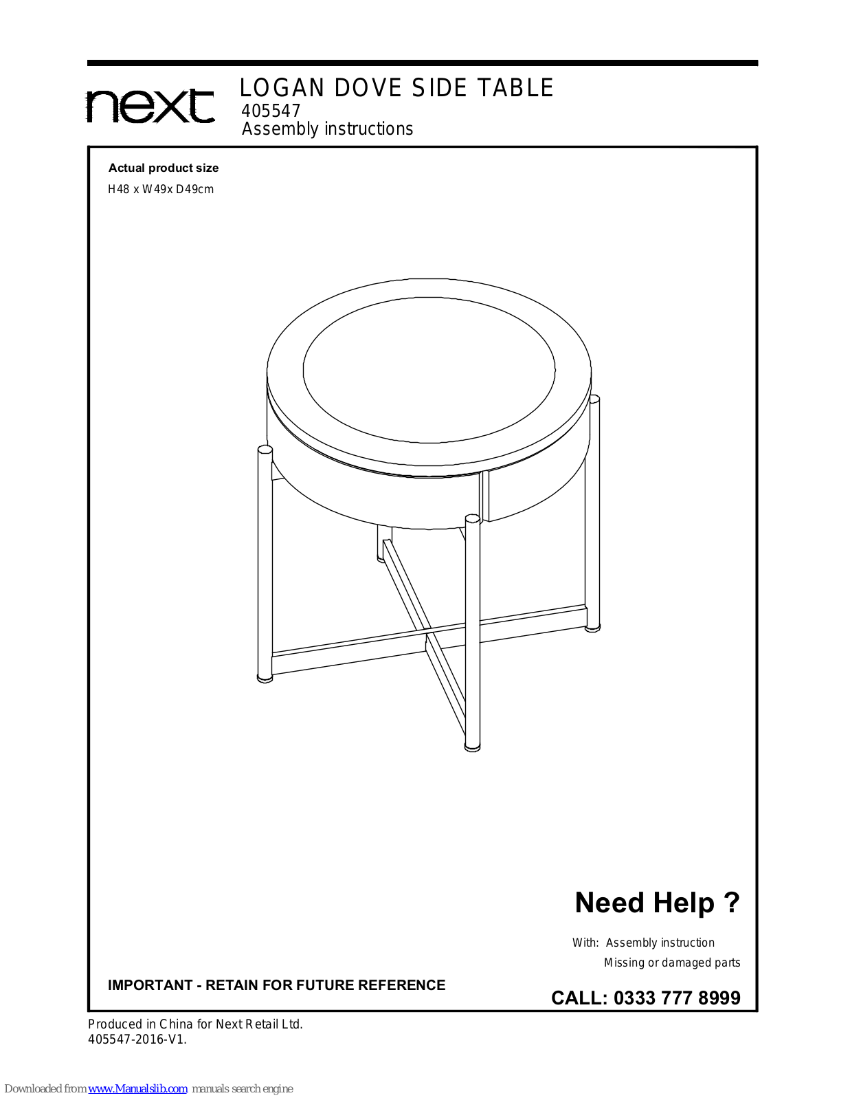 Next 405547 Assembly  Manual - ManualMachine.com