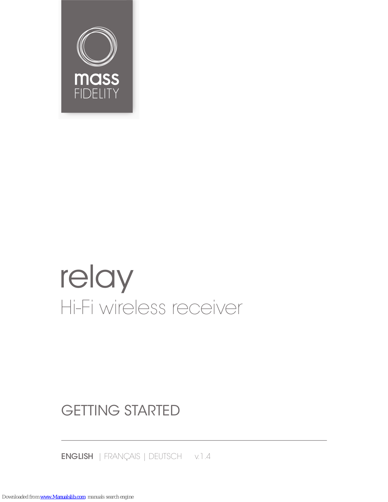 MASS FIDELITY relay User Manual - ManualMachine.com