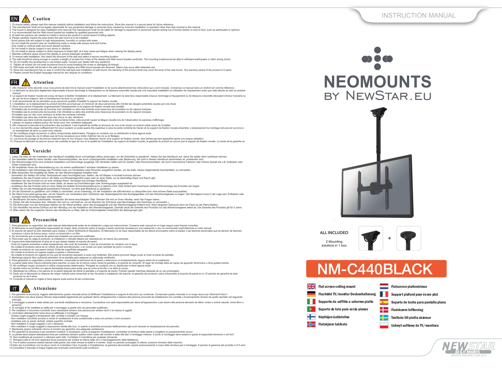 Newstar NM-C440BLACK User Manual