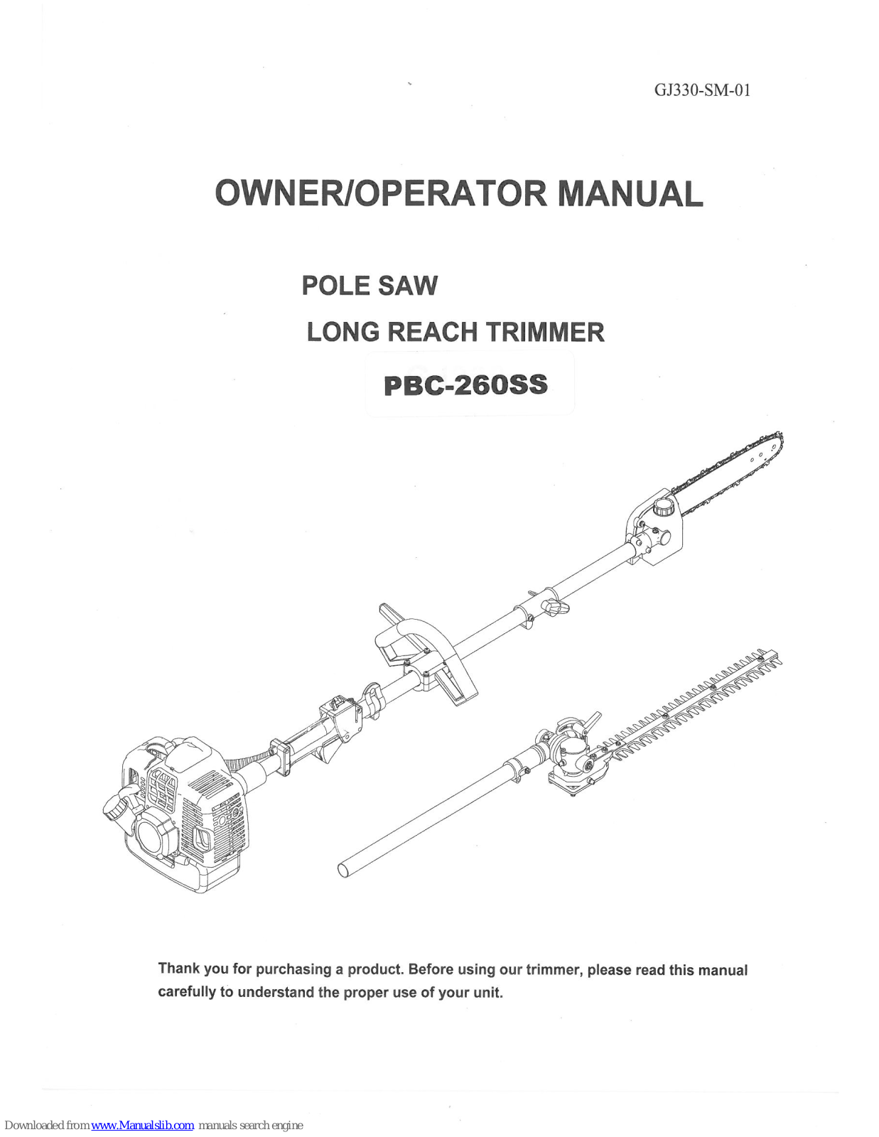 Parklands PBC-260SS Owner's Manual