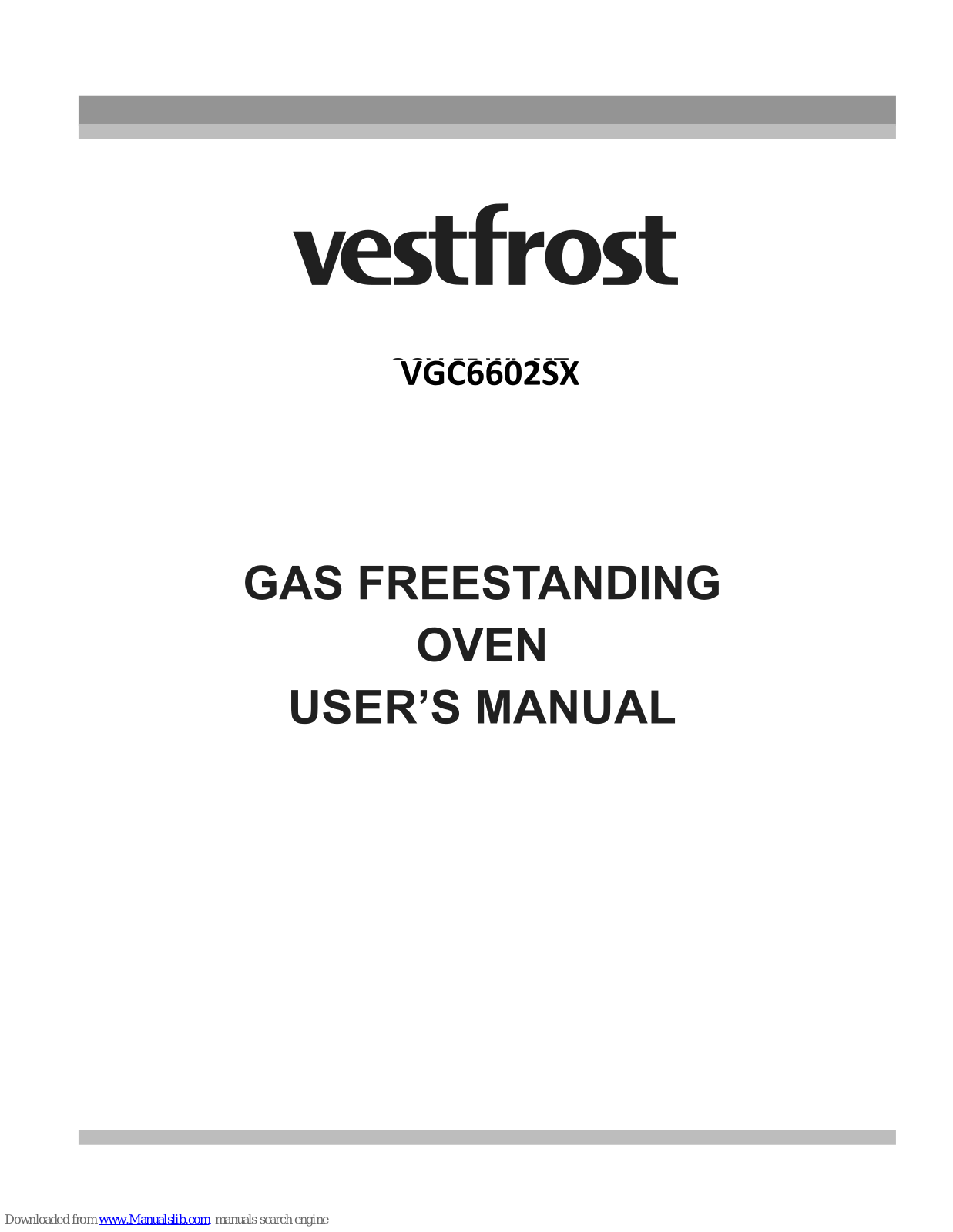 Vestfrost VGC6602SX User Manual