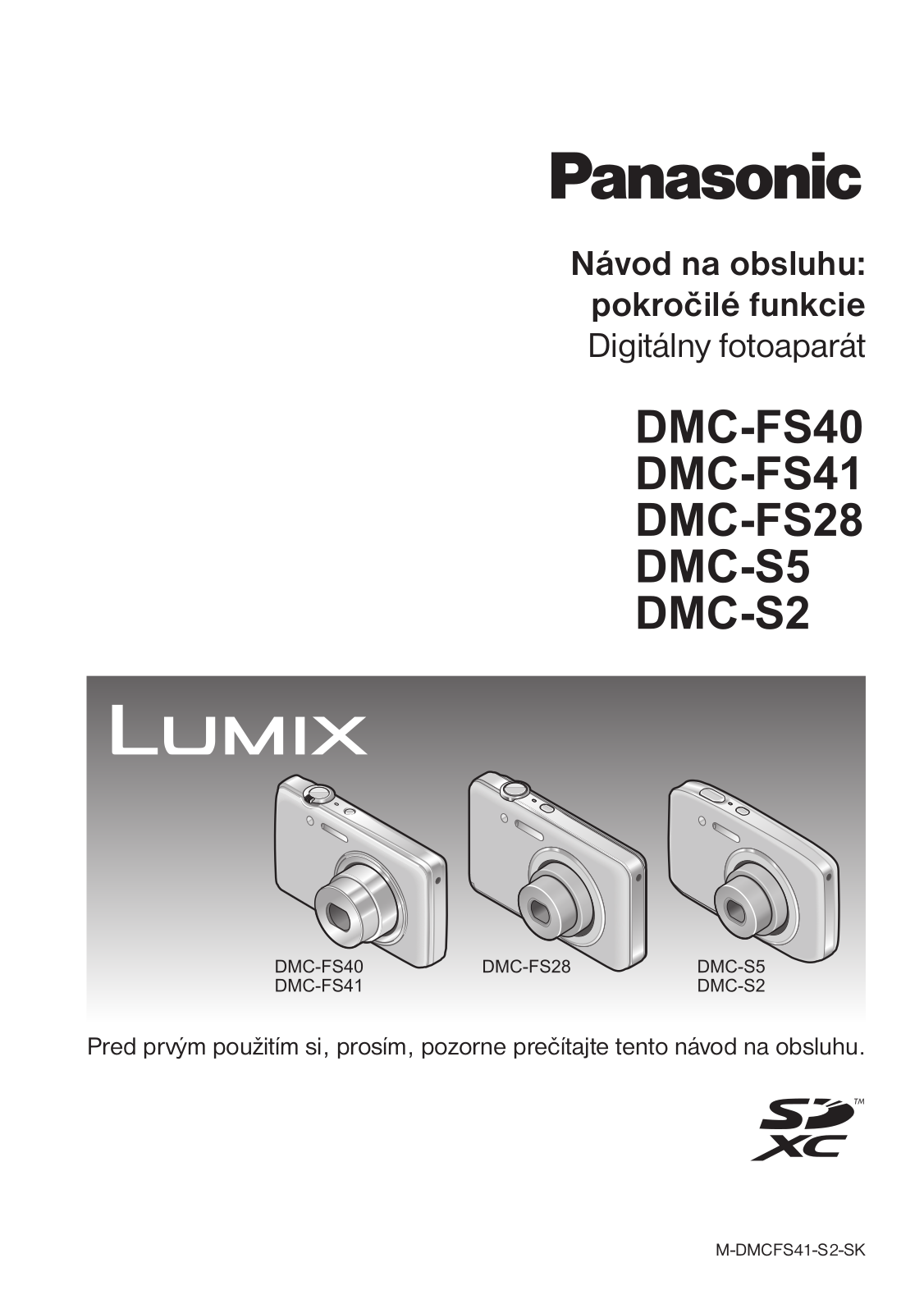 PANASONIC DMCS5EP, DMCFS40EP, DMCFS28EP, DMCFS41EP User Manual