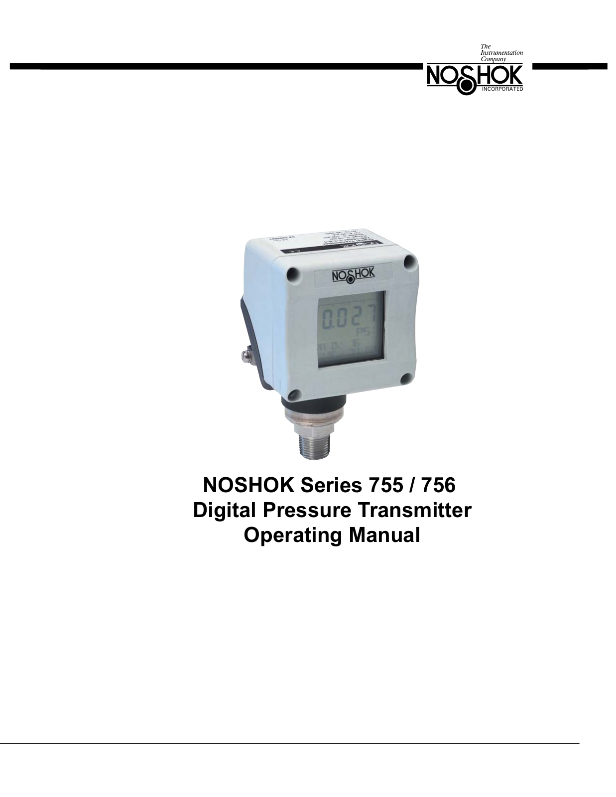 NOSHOK 756 User Manual