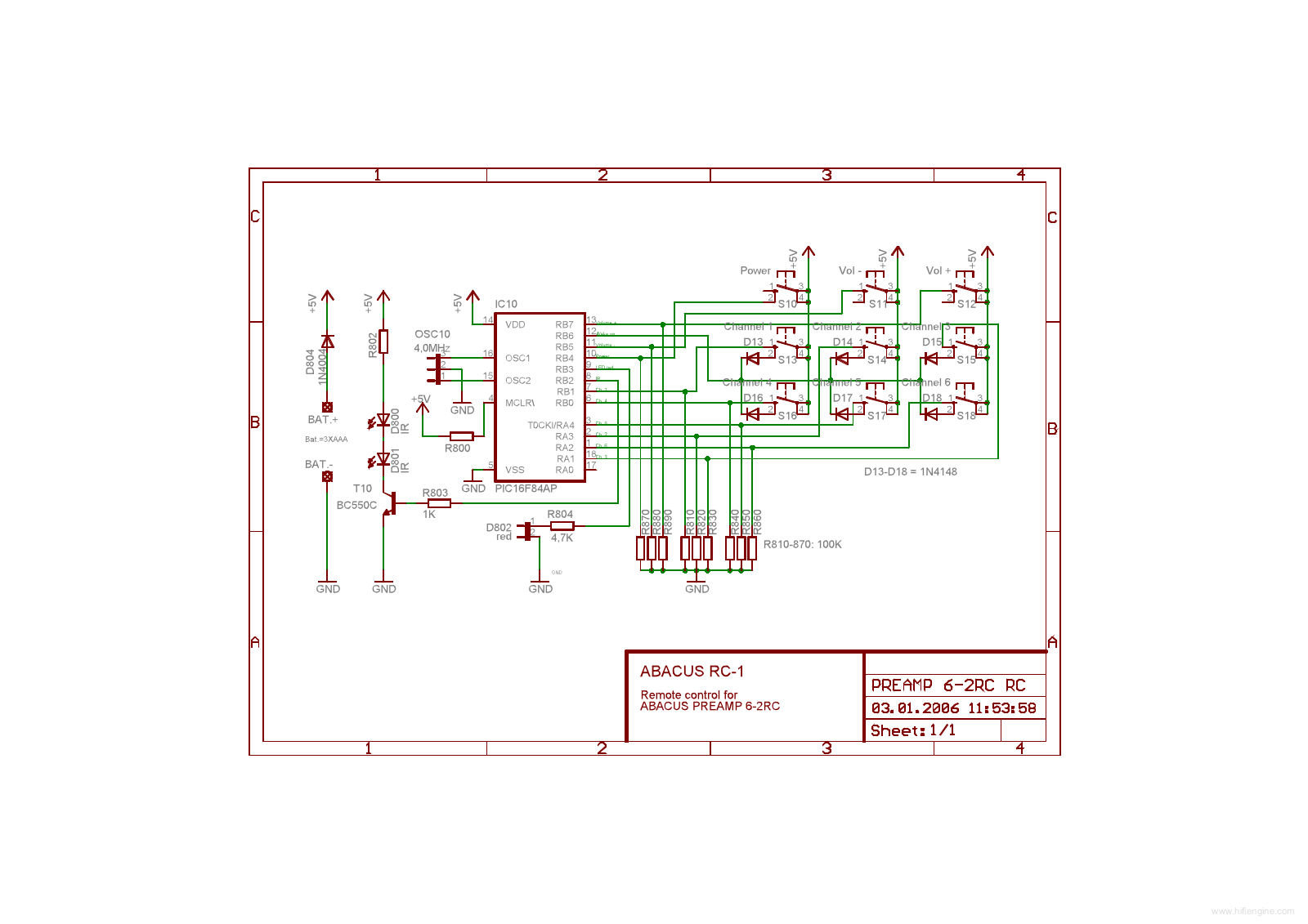 Abacus RC-1 Schematic