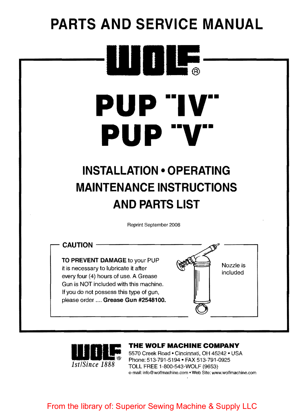 Wolf Pup IV, Pup V User Manual - ManualMachine.com