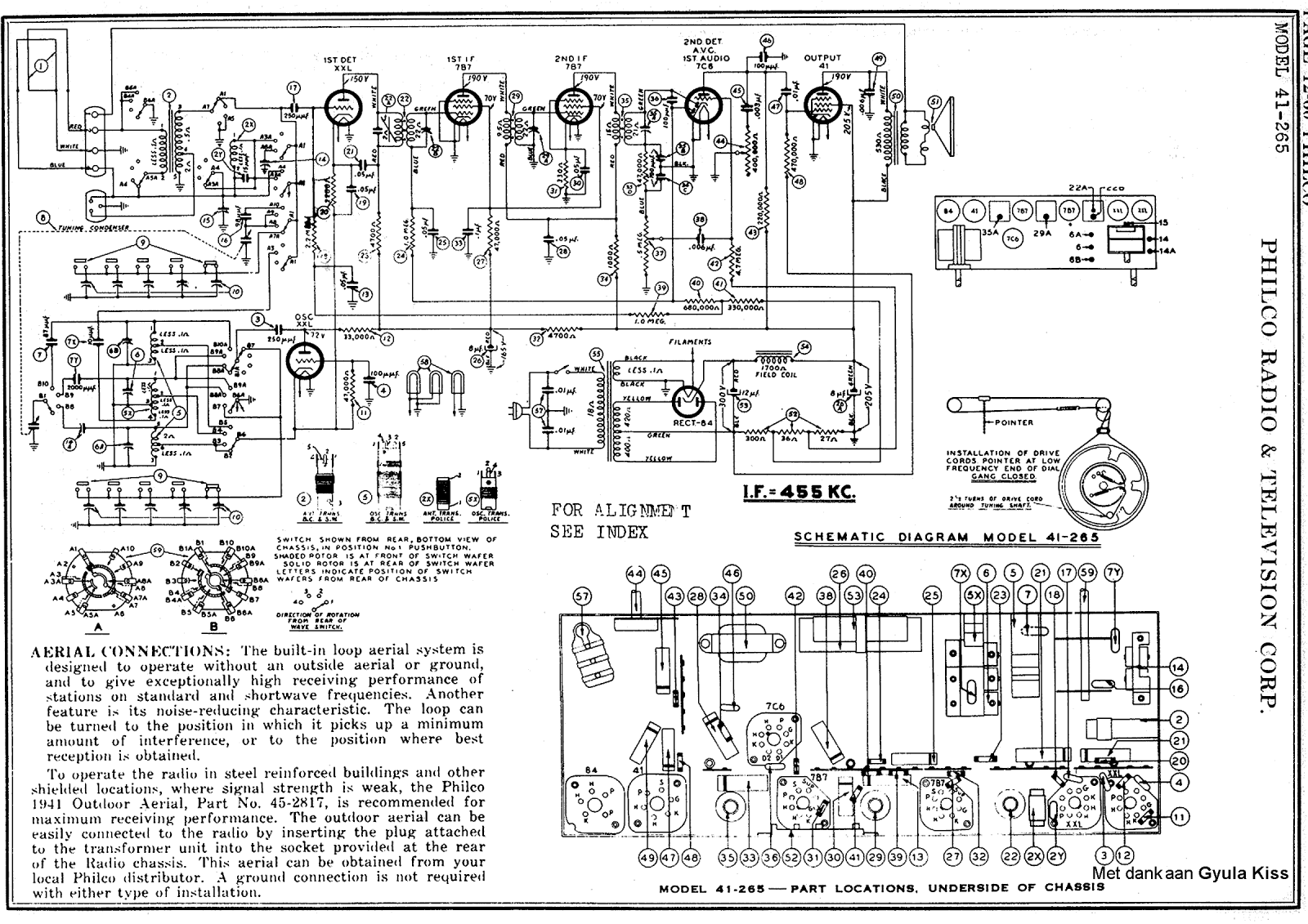 Philco 41-265 Schematic