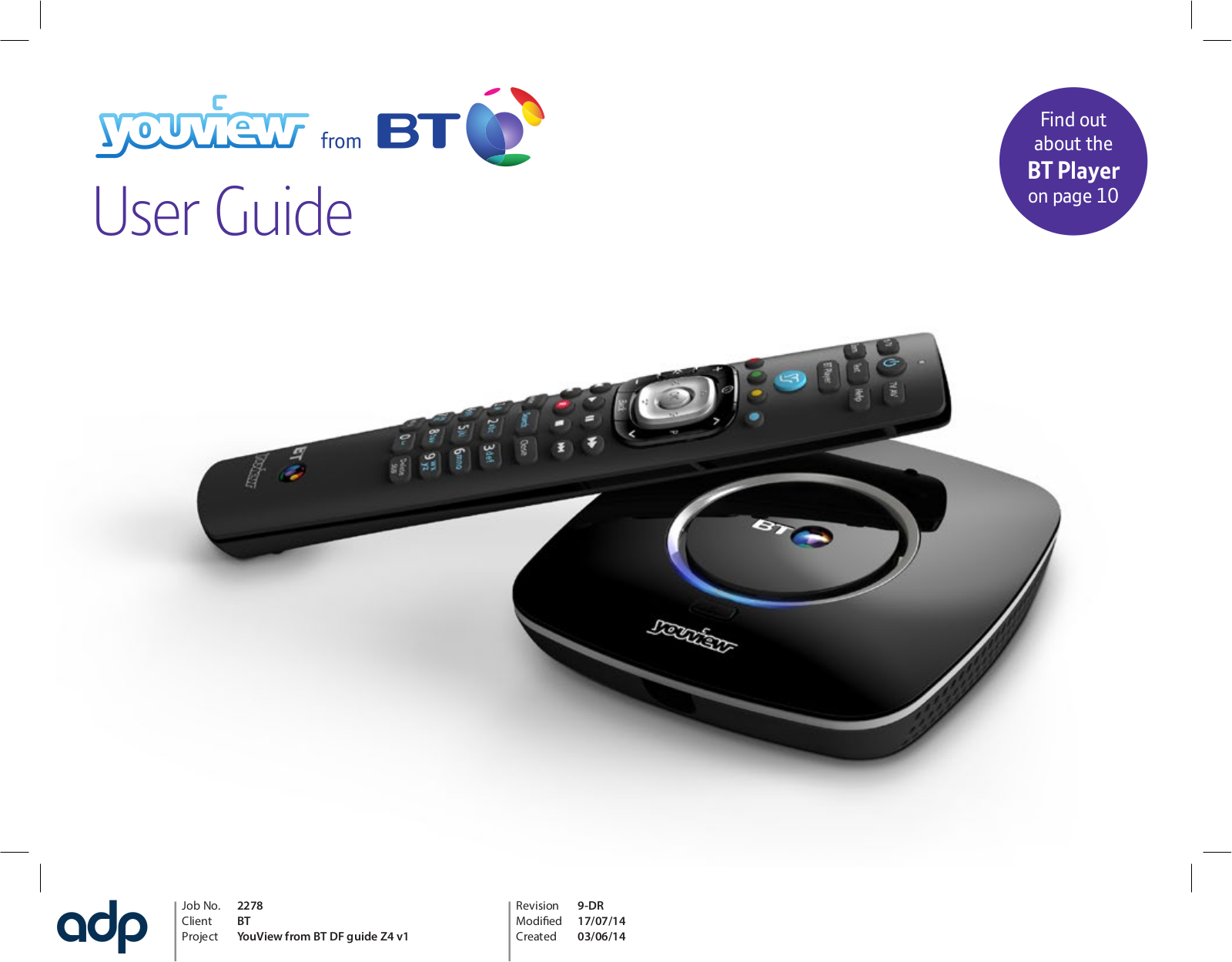 BT YouView BT Instruction manual