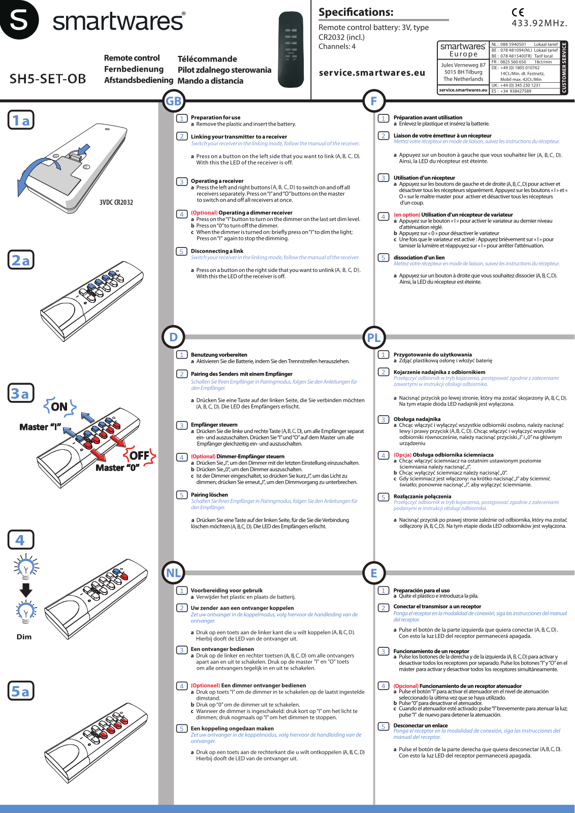 Smartwares SH5-SET-OB User Manual