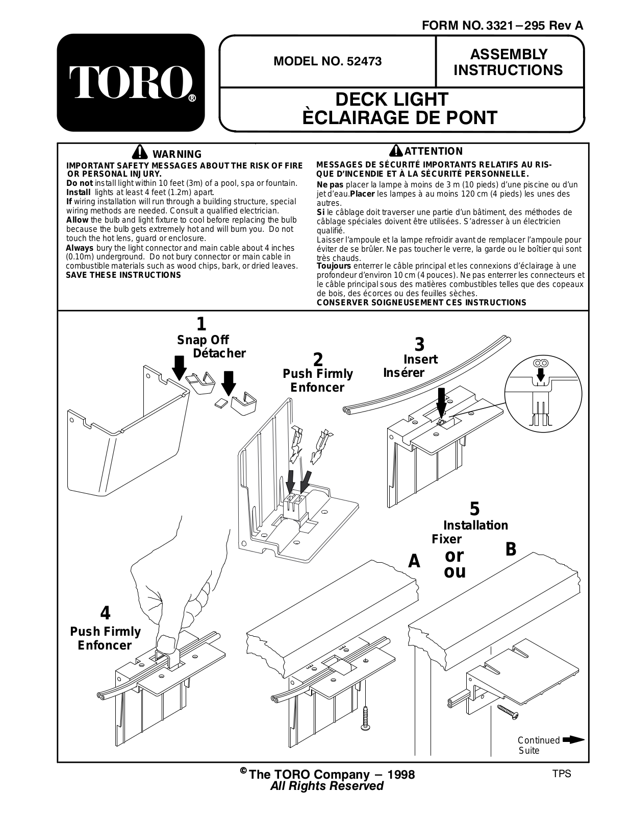 Toro 52473 Installation Instructions