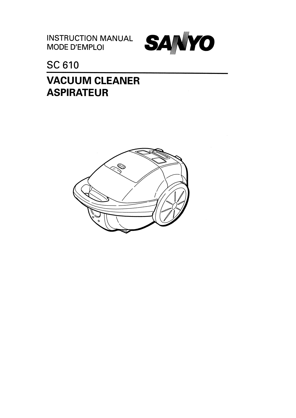 Sanyo SC-610 Instruction Manual