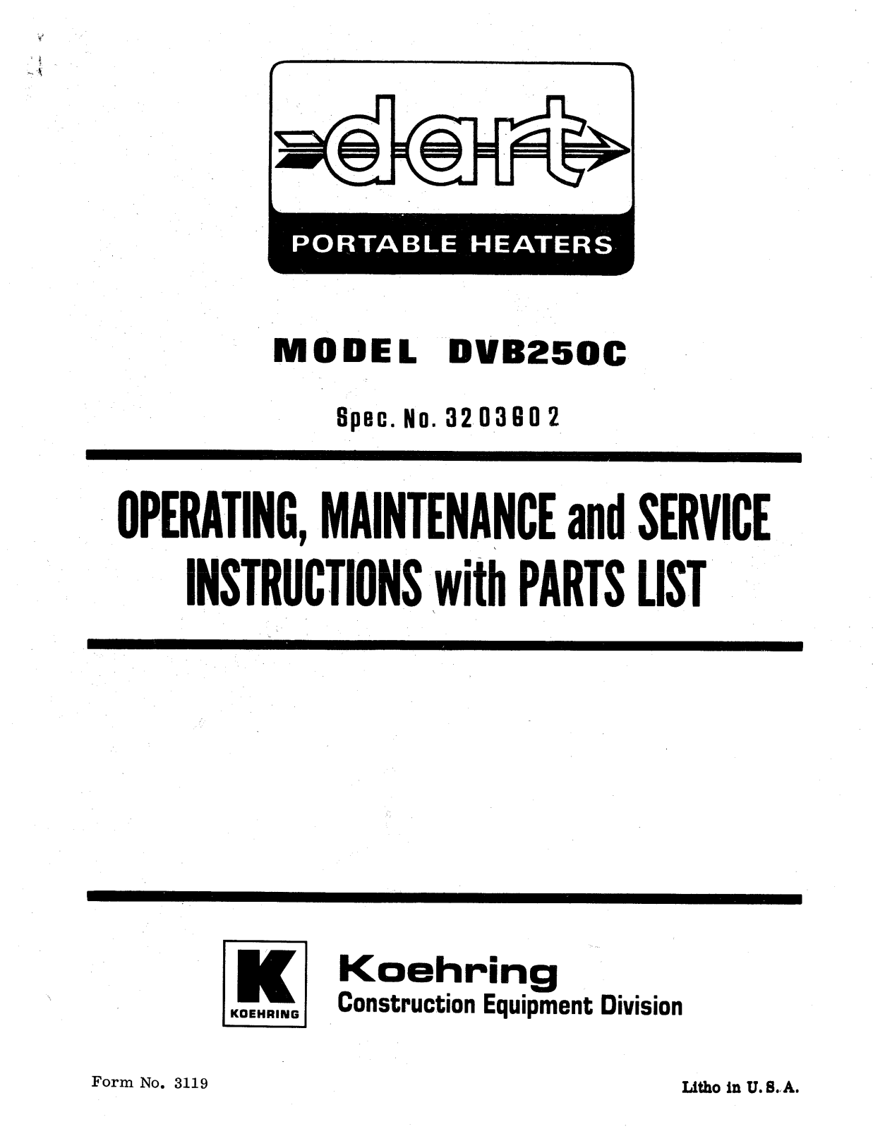 Desa Tech DBV250C Owner's Manual