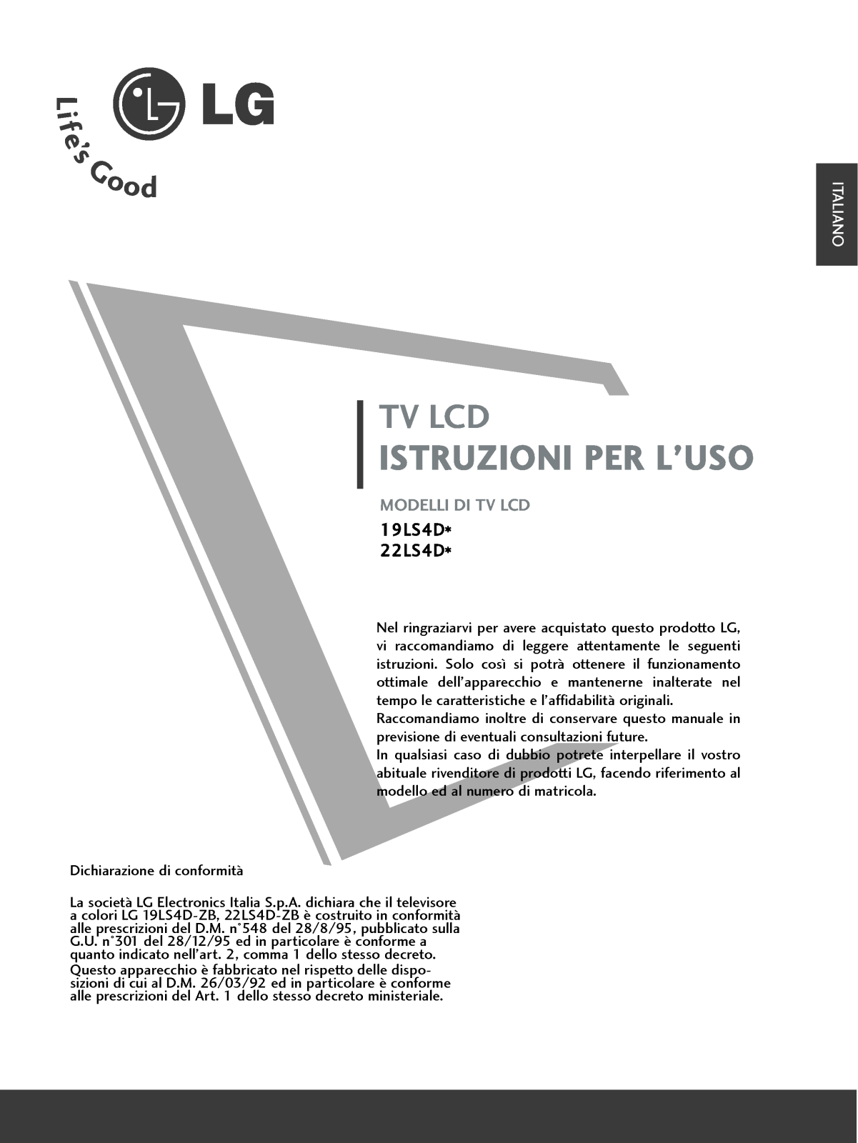 Lg 19LS4D, 22LS4D User Manual