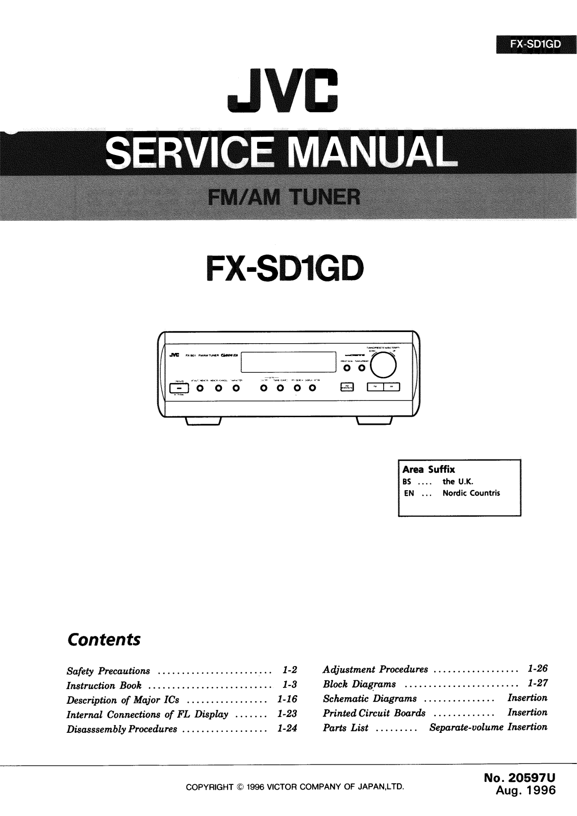 JVC FXSD-1-GD Service manual