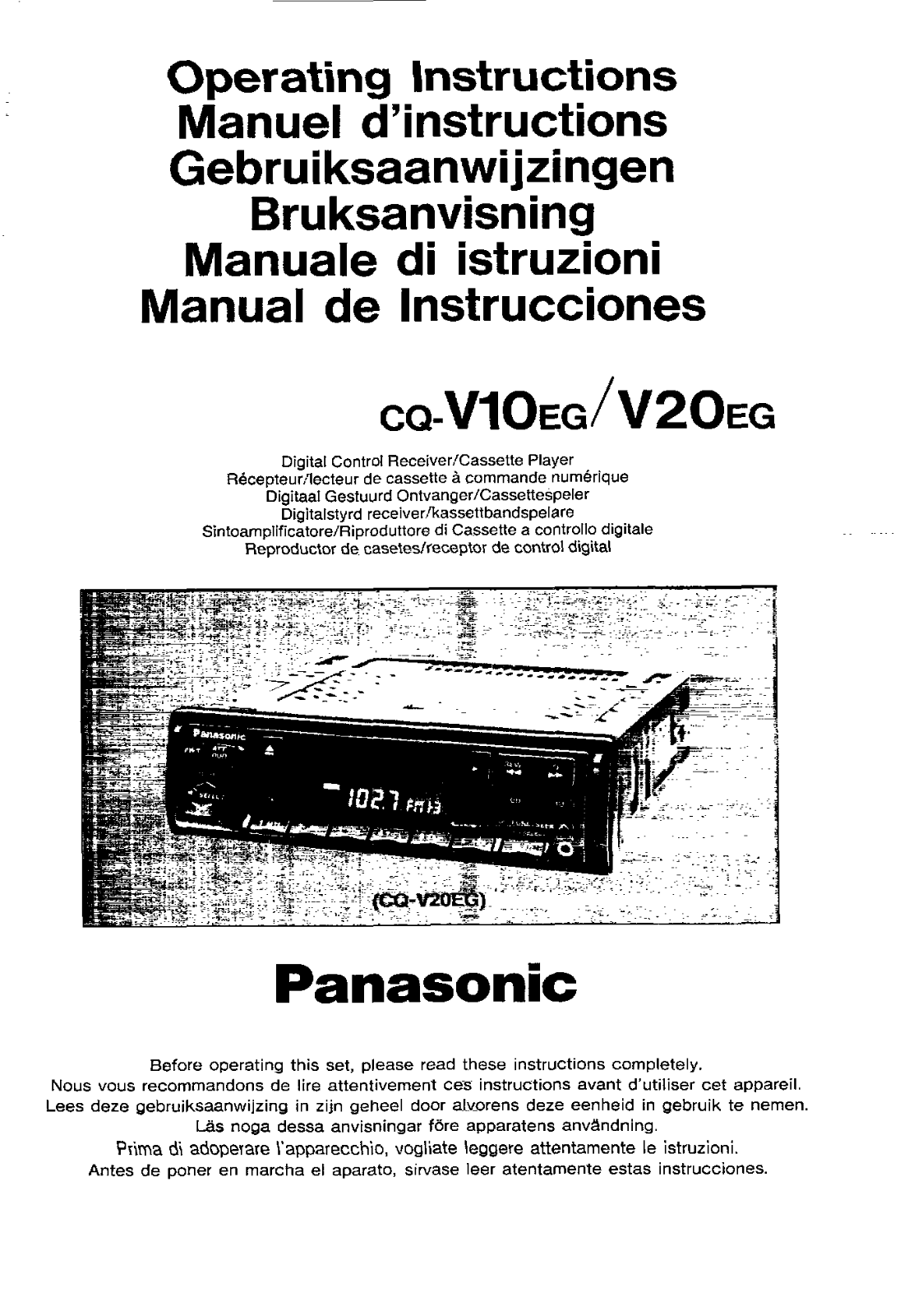 Panasonic CQ-V10E User Manual