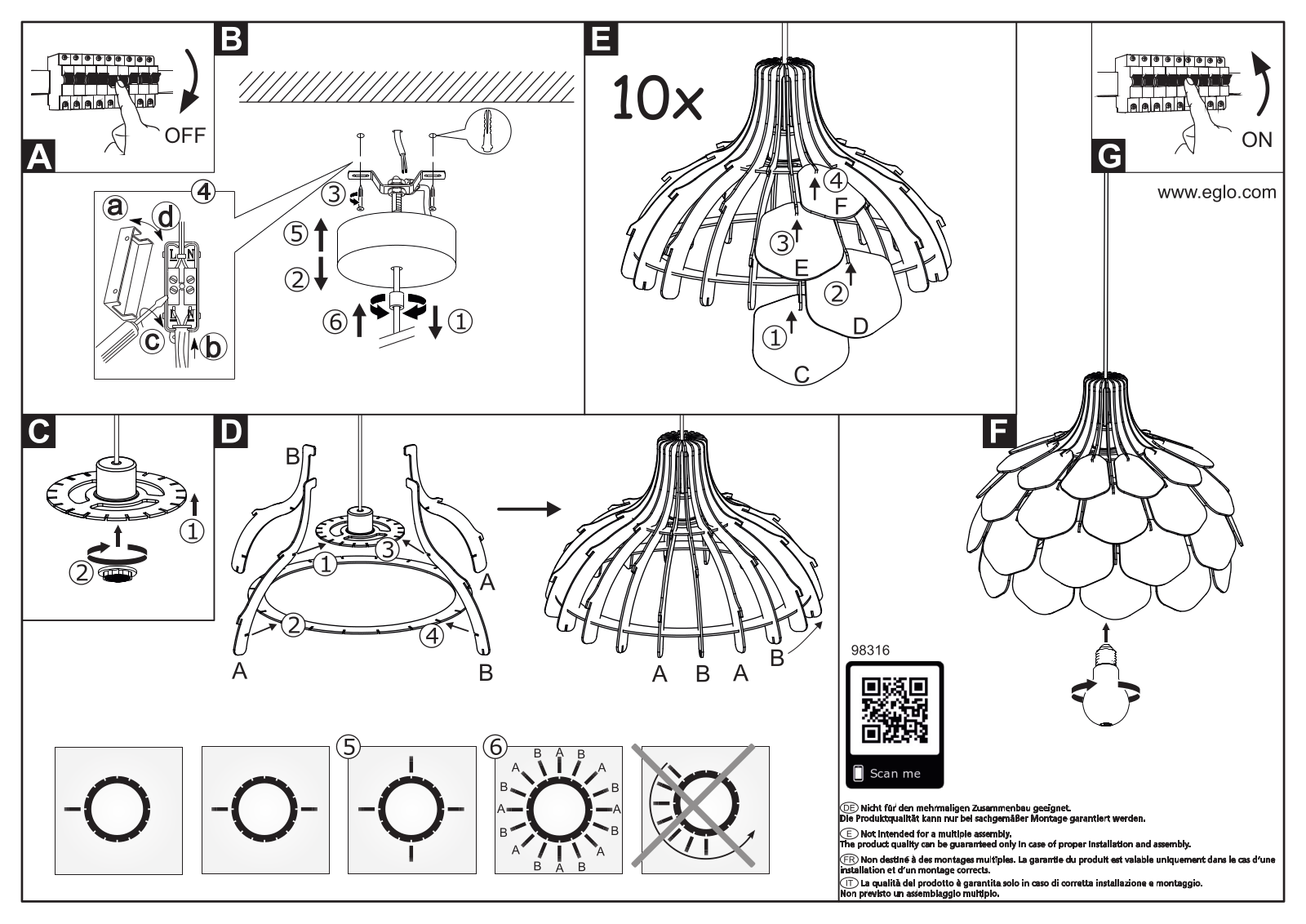 Eglo 98316 User manual