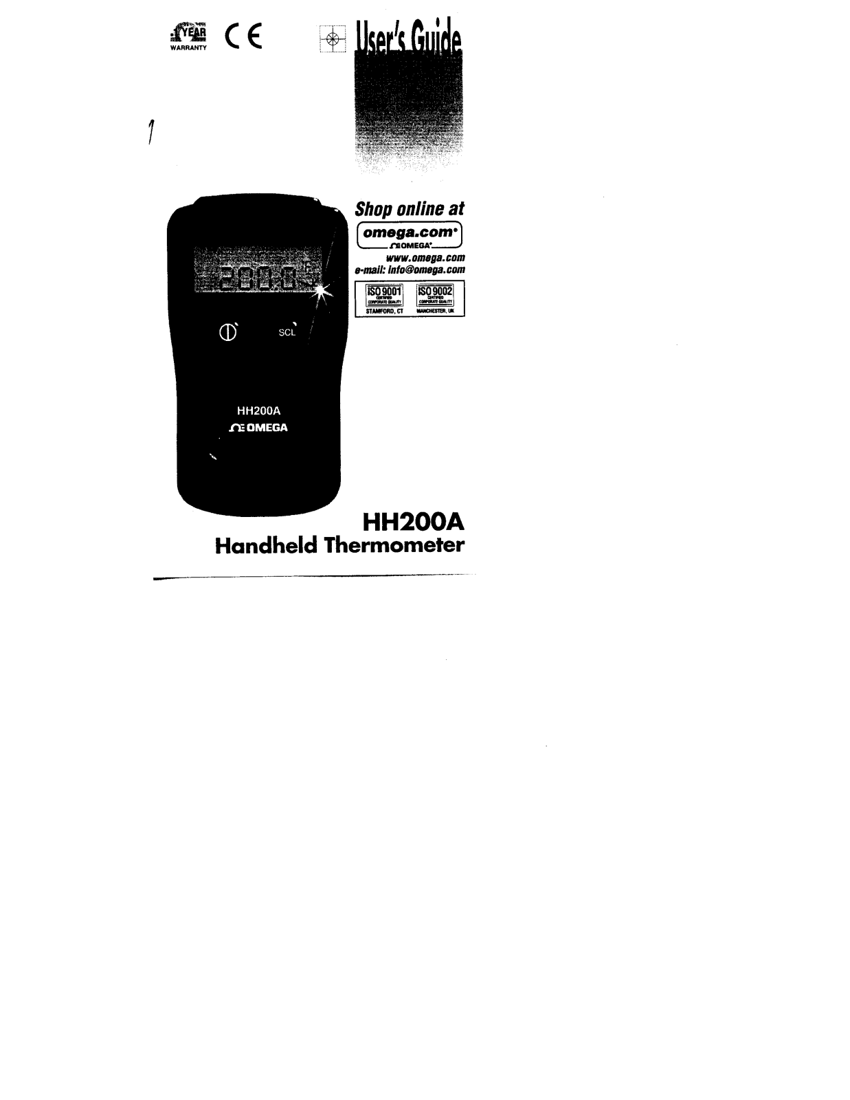 OMEGA HH200A User guide - ManualMachine.com