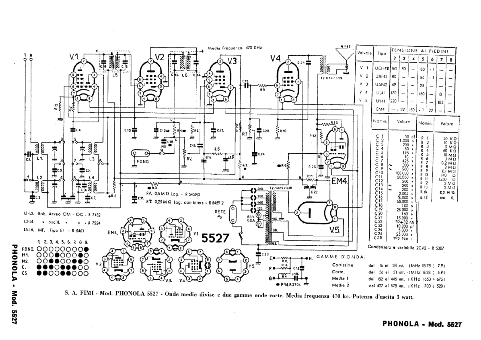 Phonola 5527 schematic - ManualMachine.com