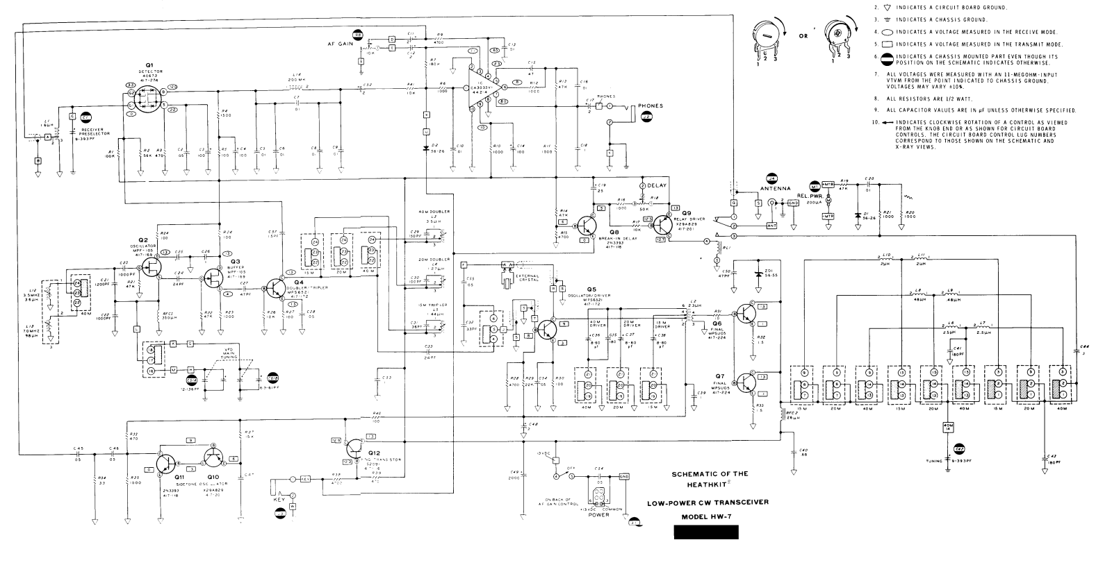 Heath Company W-7 Schematic