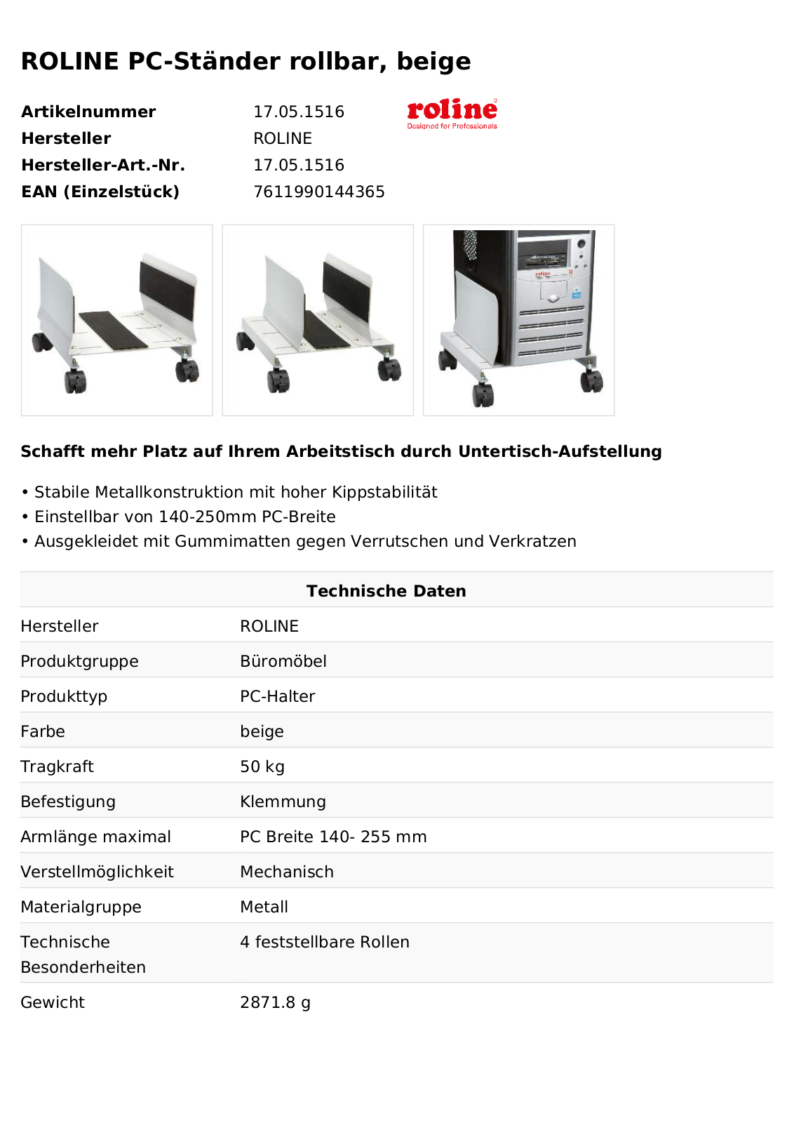 ROLINE 17051516 Datasheet - ManualMachine.com