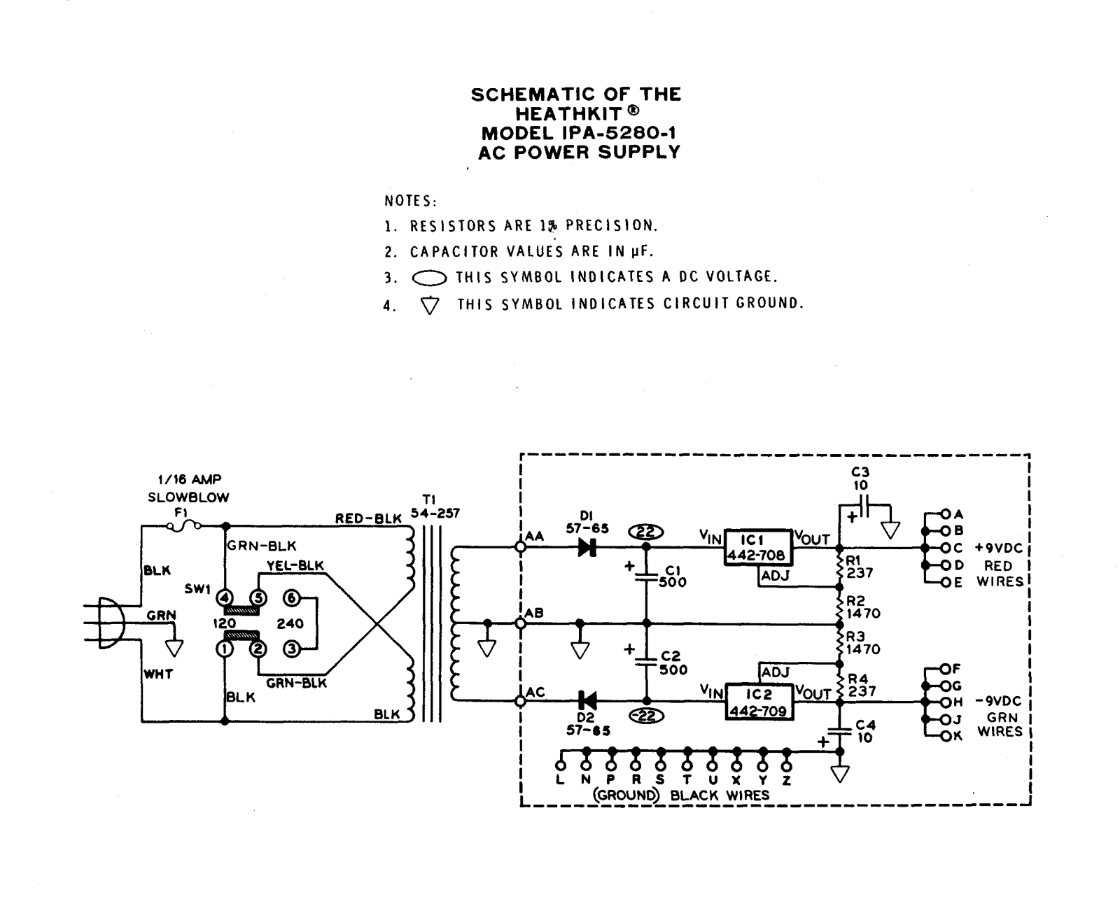 Heath Company IPA-5280 Schematic