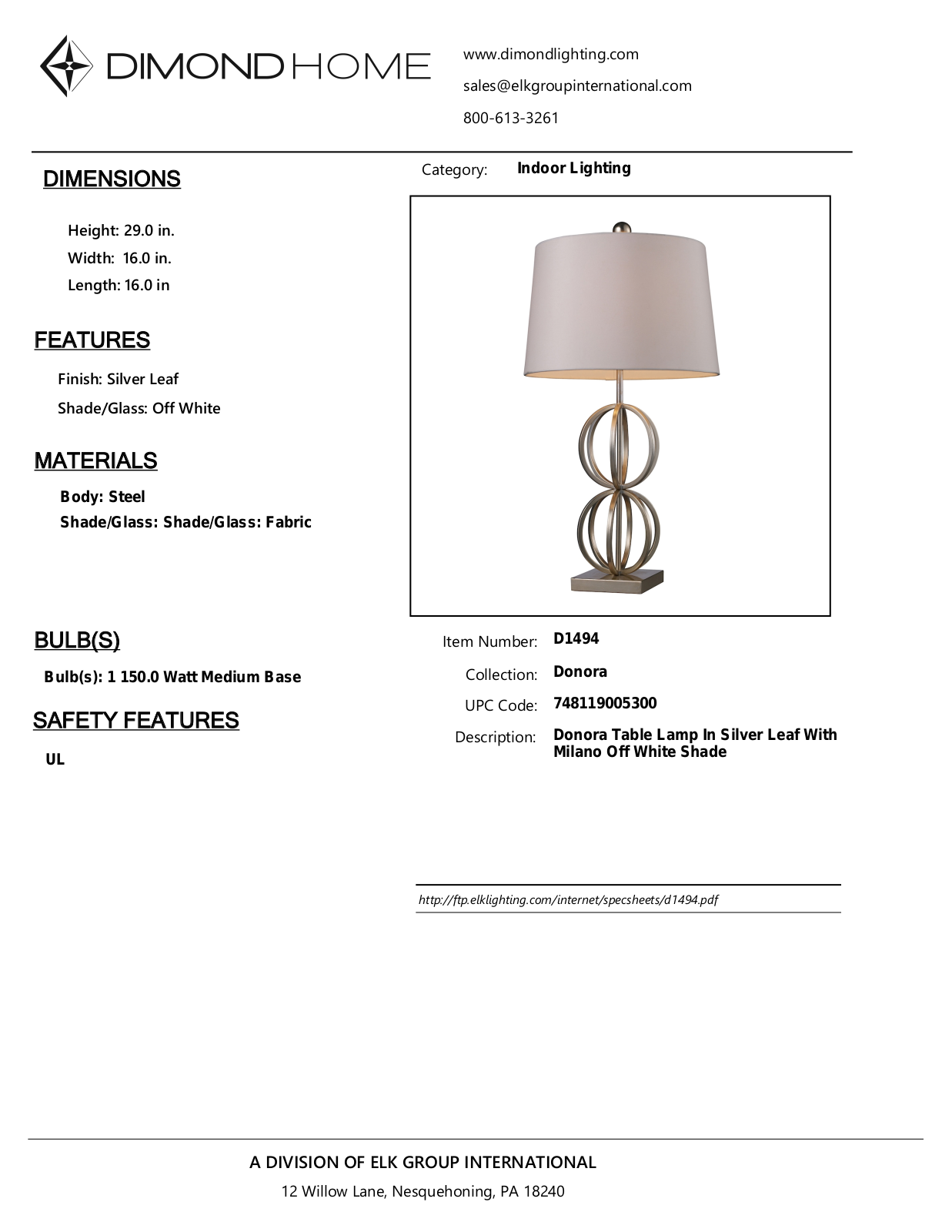 ELK Home D1494 User Manual