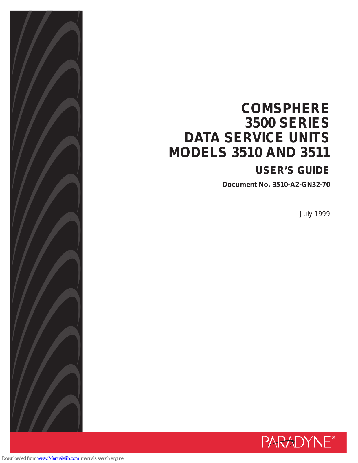 Paradyne Comsphere 3510, Comsphere 3511, Comsphere 3500 User Manual