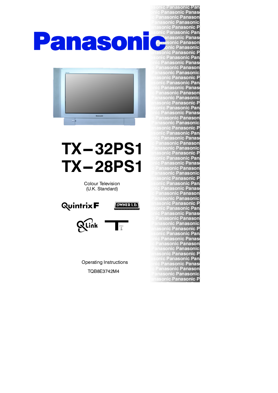Panasonic TX-32PS1, TX-28PS1 User Manual